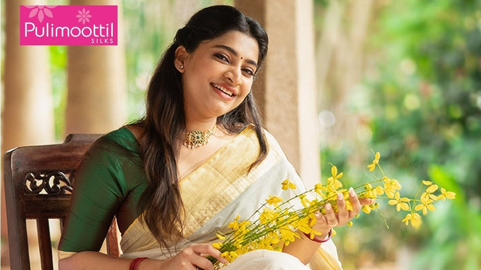 A Dive into Silver and Golden Kasavu Sarees from Pulimoottil Online