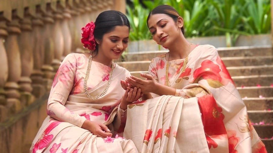 Floral Printed Kerala Sarees: Perfect for Onam
