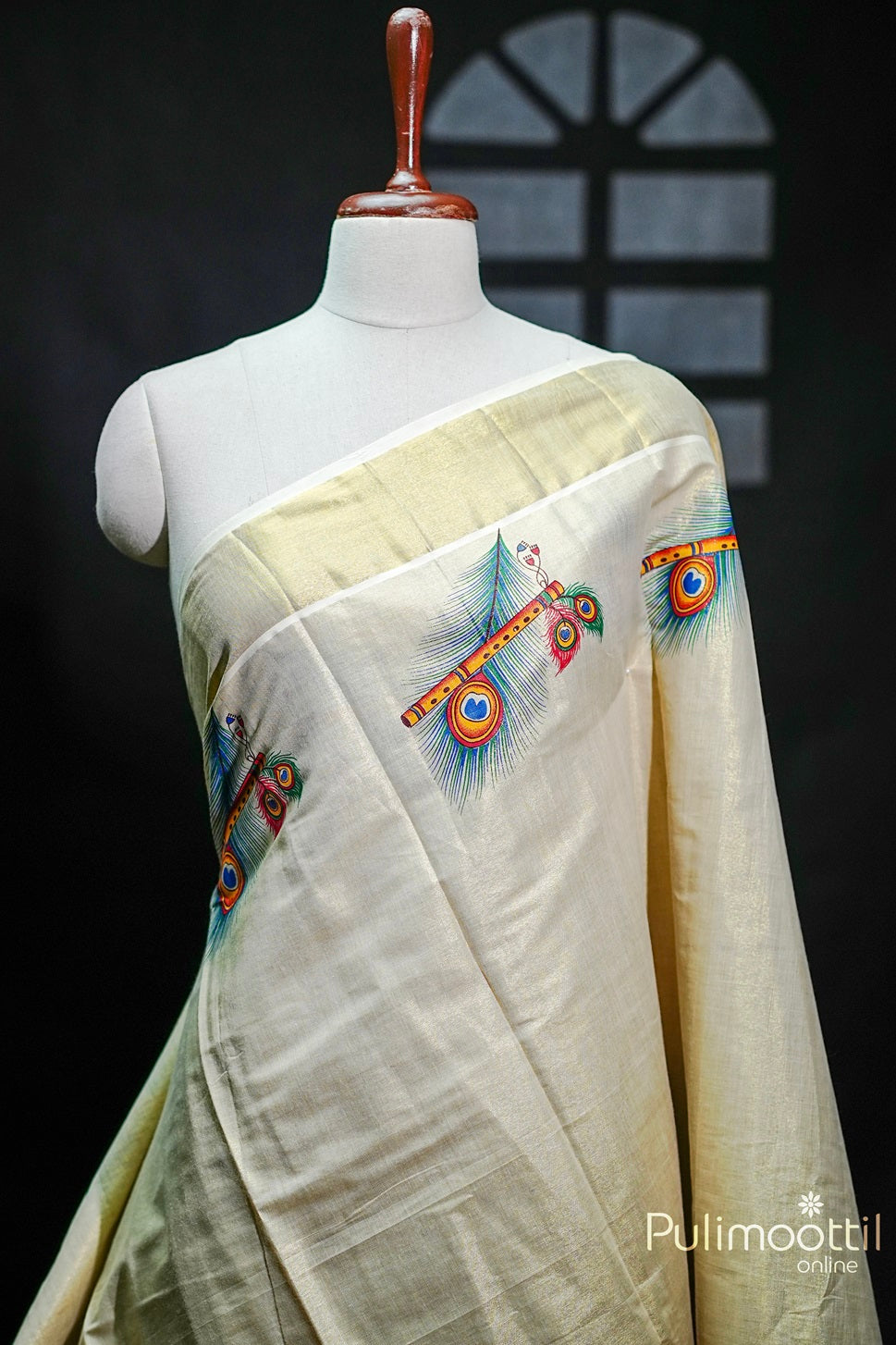 Golden Tissue Kerala Traditional Set Saree.
