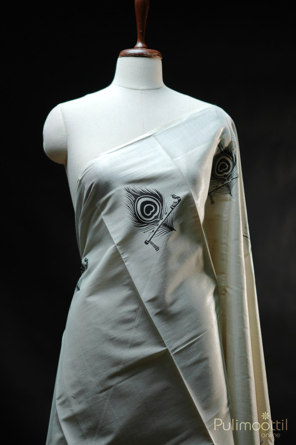 Silver Tissue Kerala Traditional Set Saree.