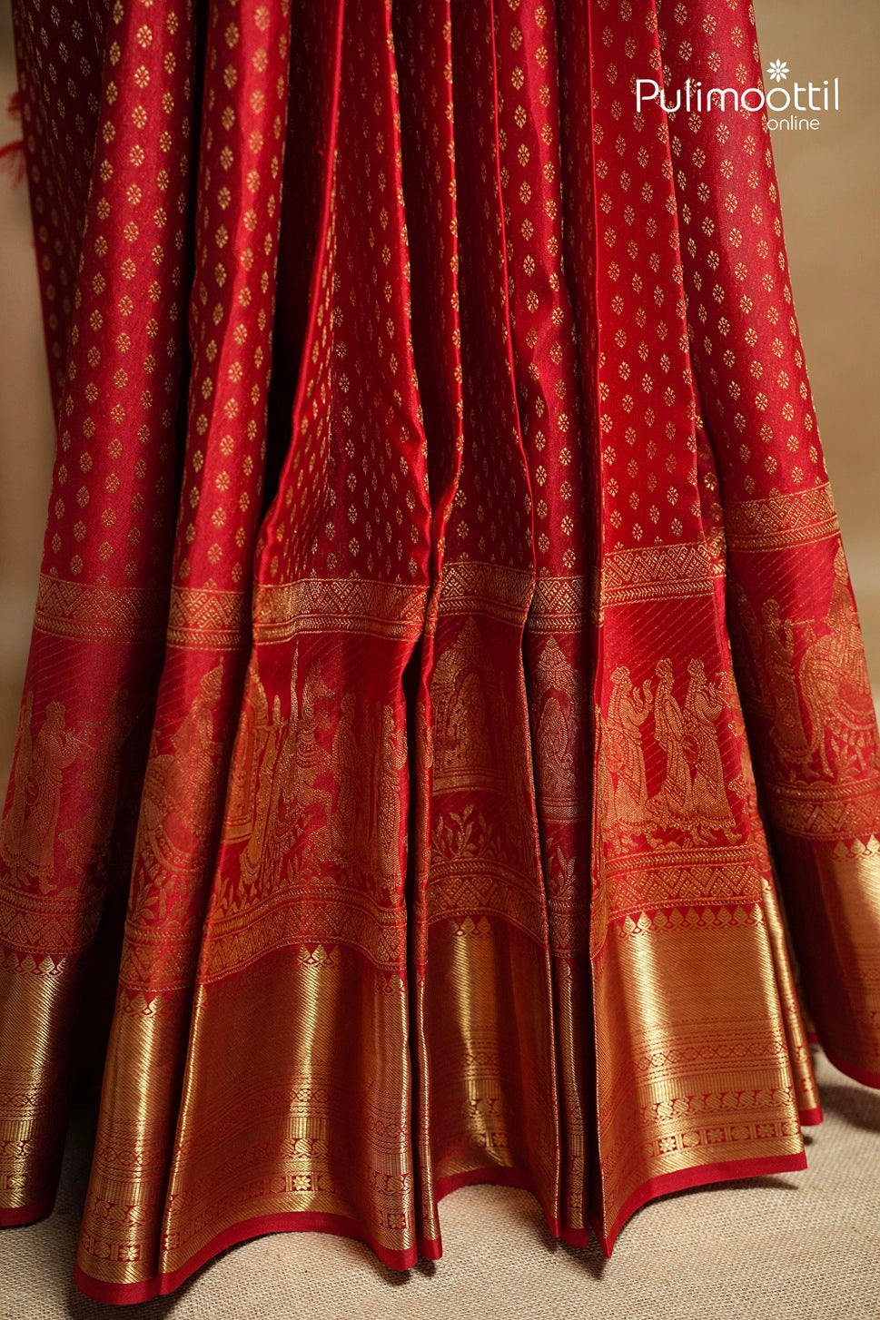 Red Colour Kanchipuram Brocade Wedding Saree