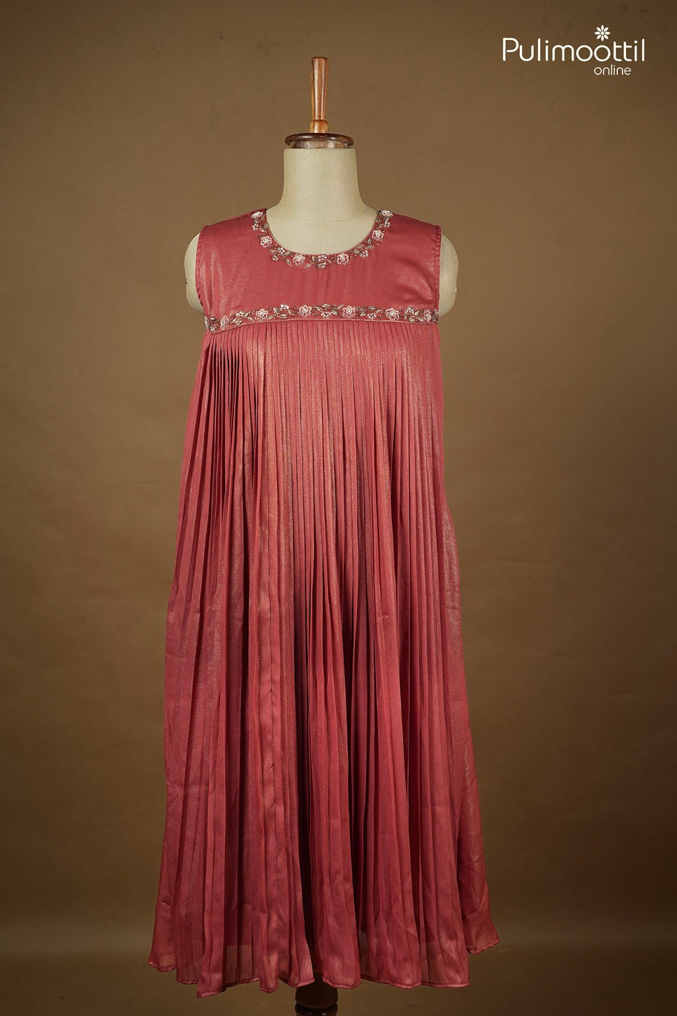 Redish Orange Color A-Line Top