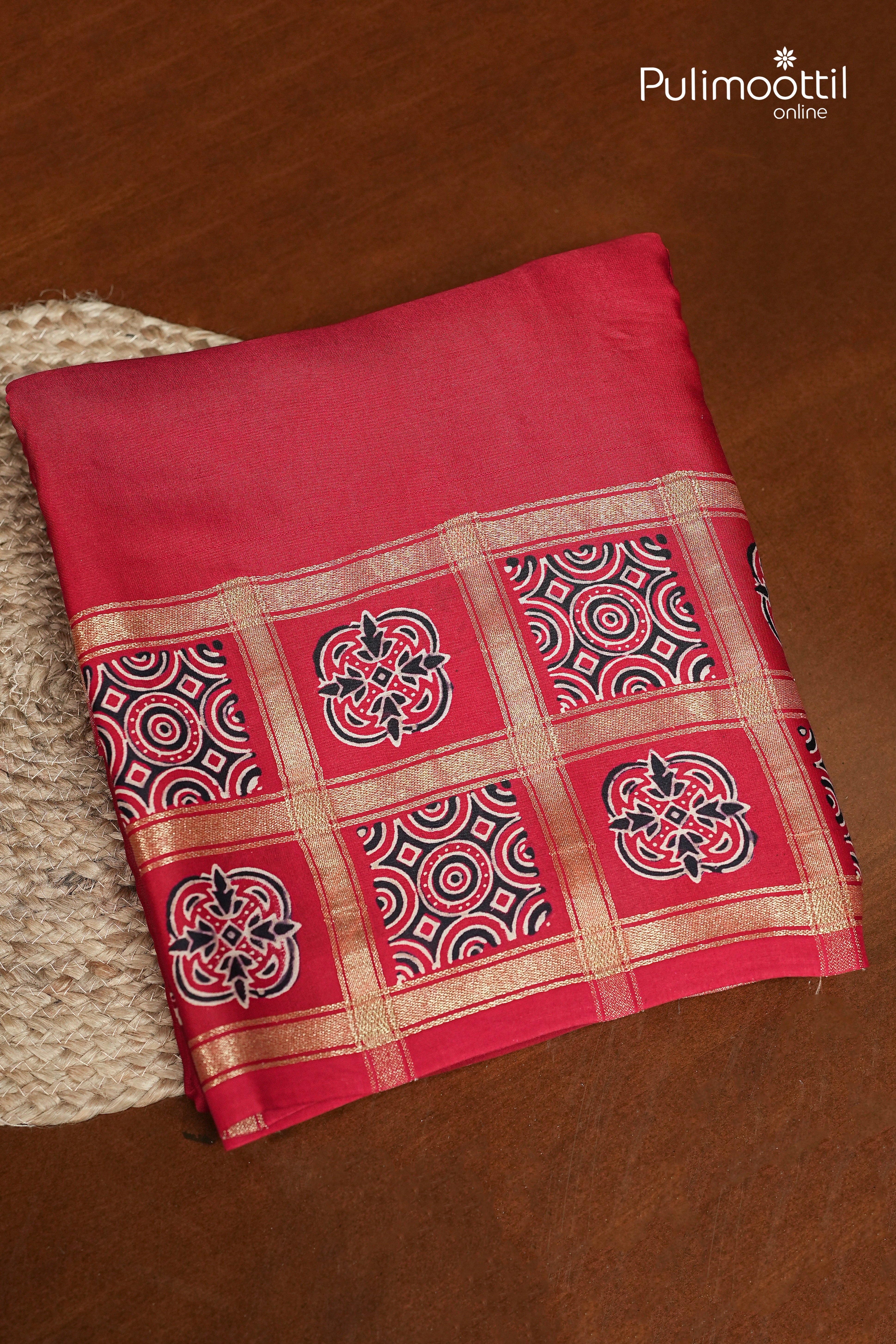 Chilly Red Colour Modal Silk Saree