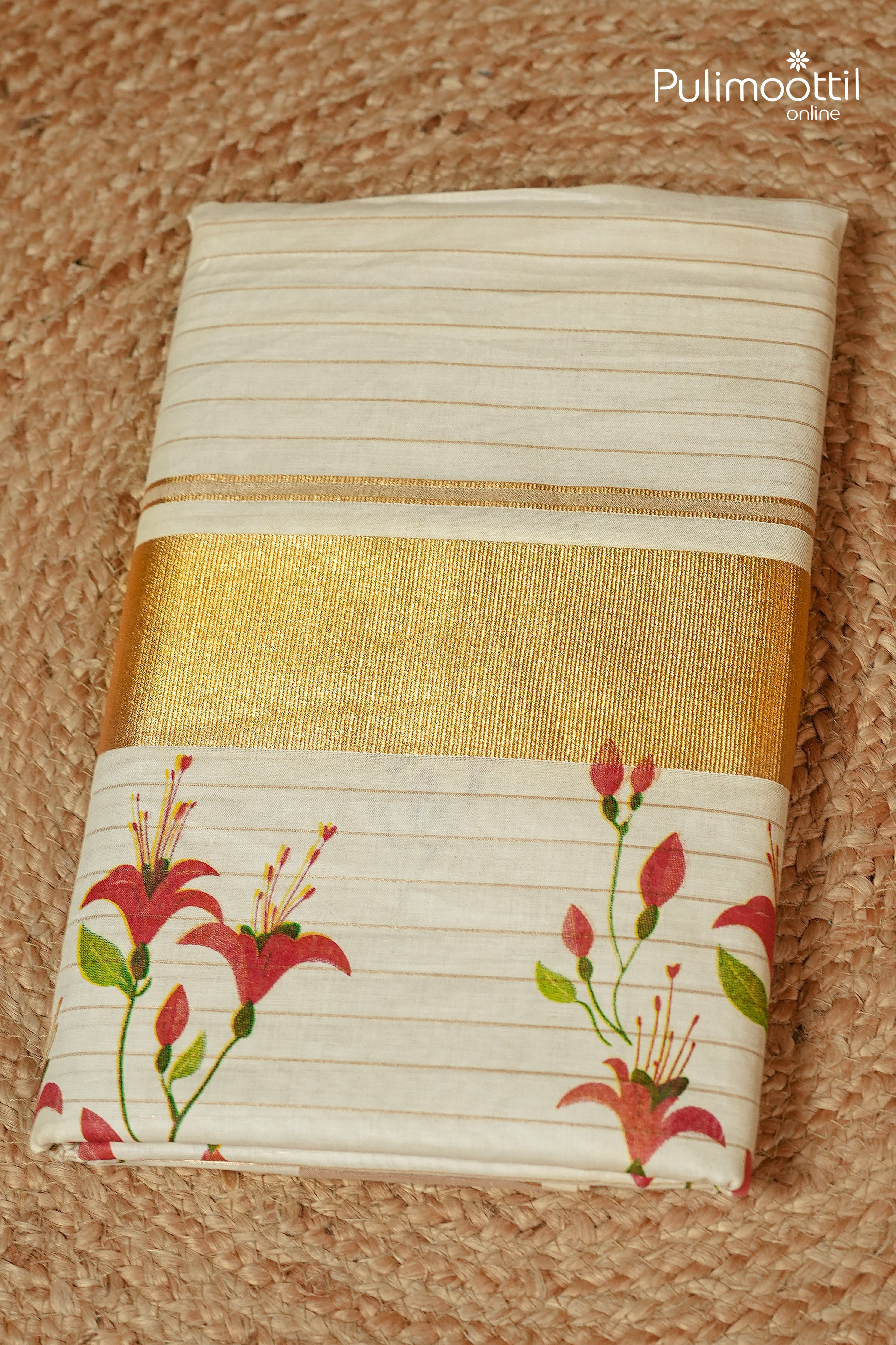 Offwhite Colour Kerala Traditional Cotton Set Saree