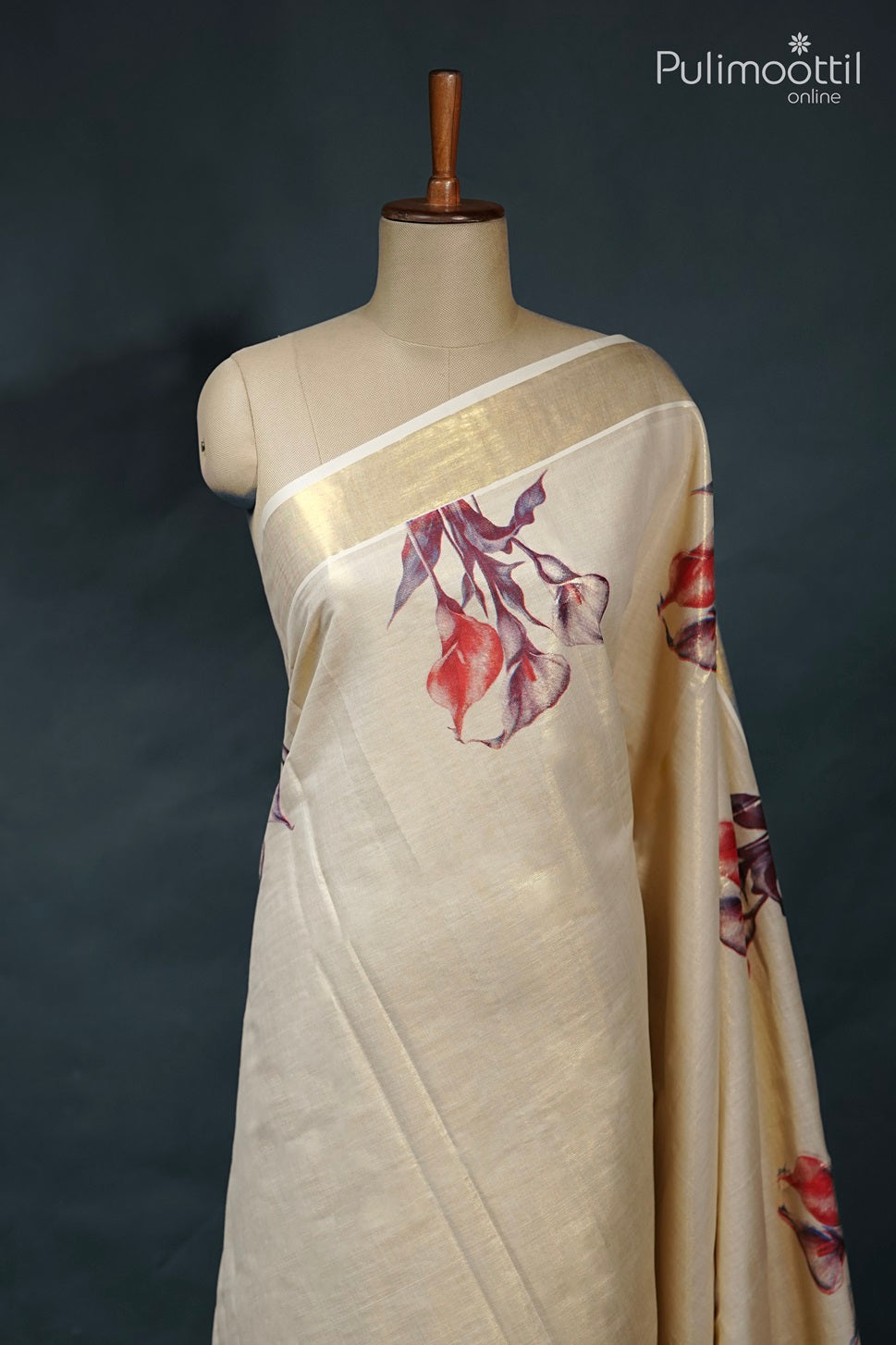 Kerala Golden Tissue Set Saree.