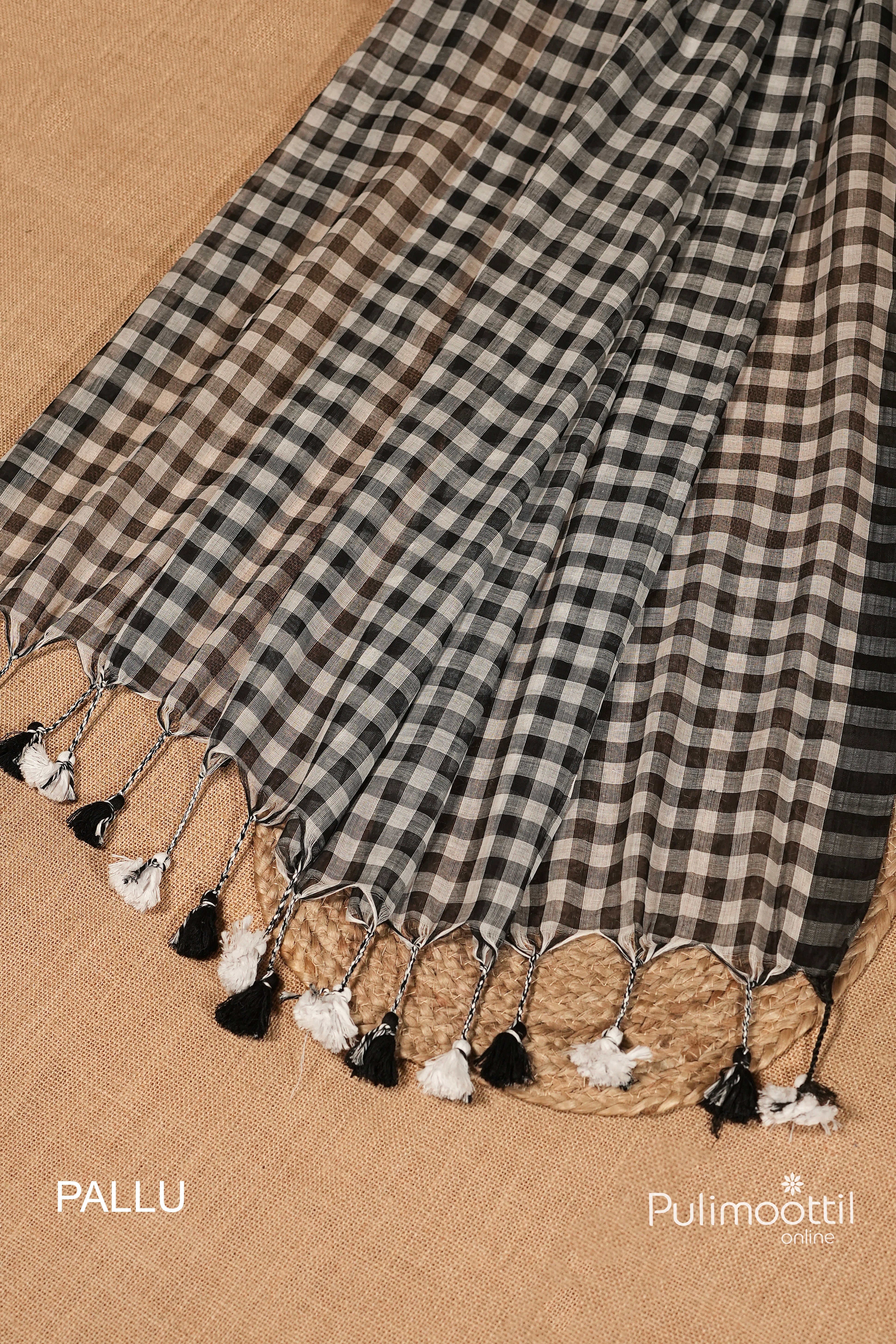 Black Colour Mul cotton Saree