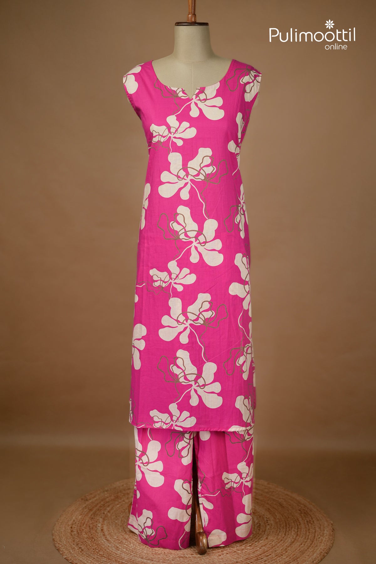 Pink Colour Cotton Co-ord Set