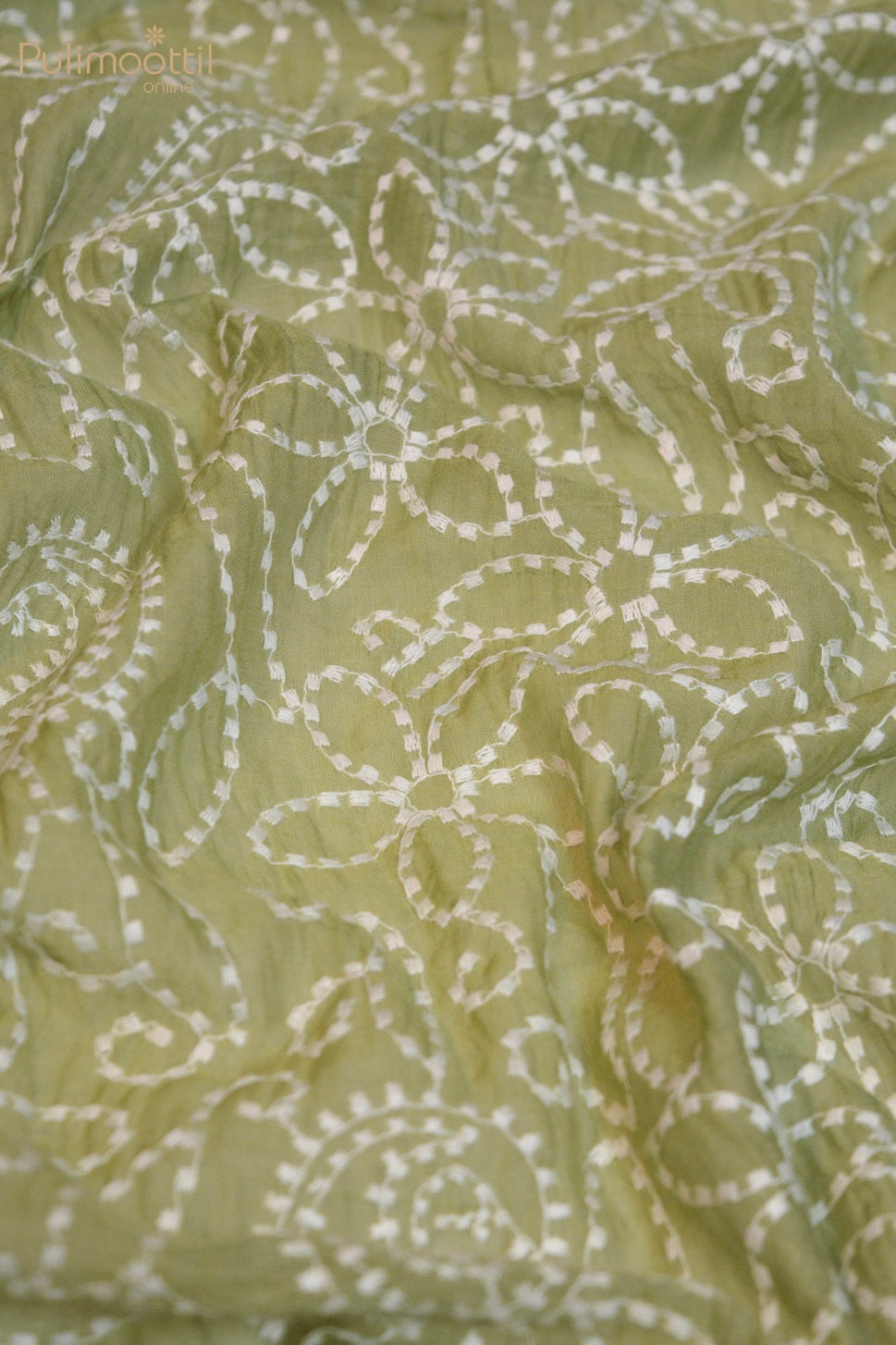 Pastel Green Colour Soft Chanderi Fabric
