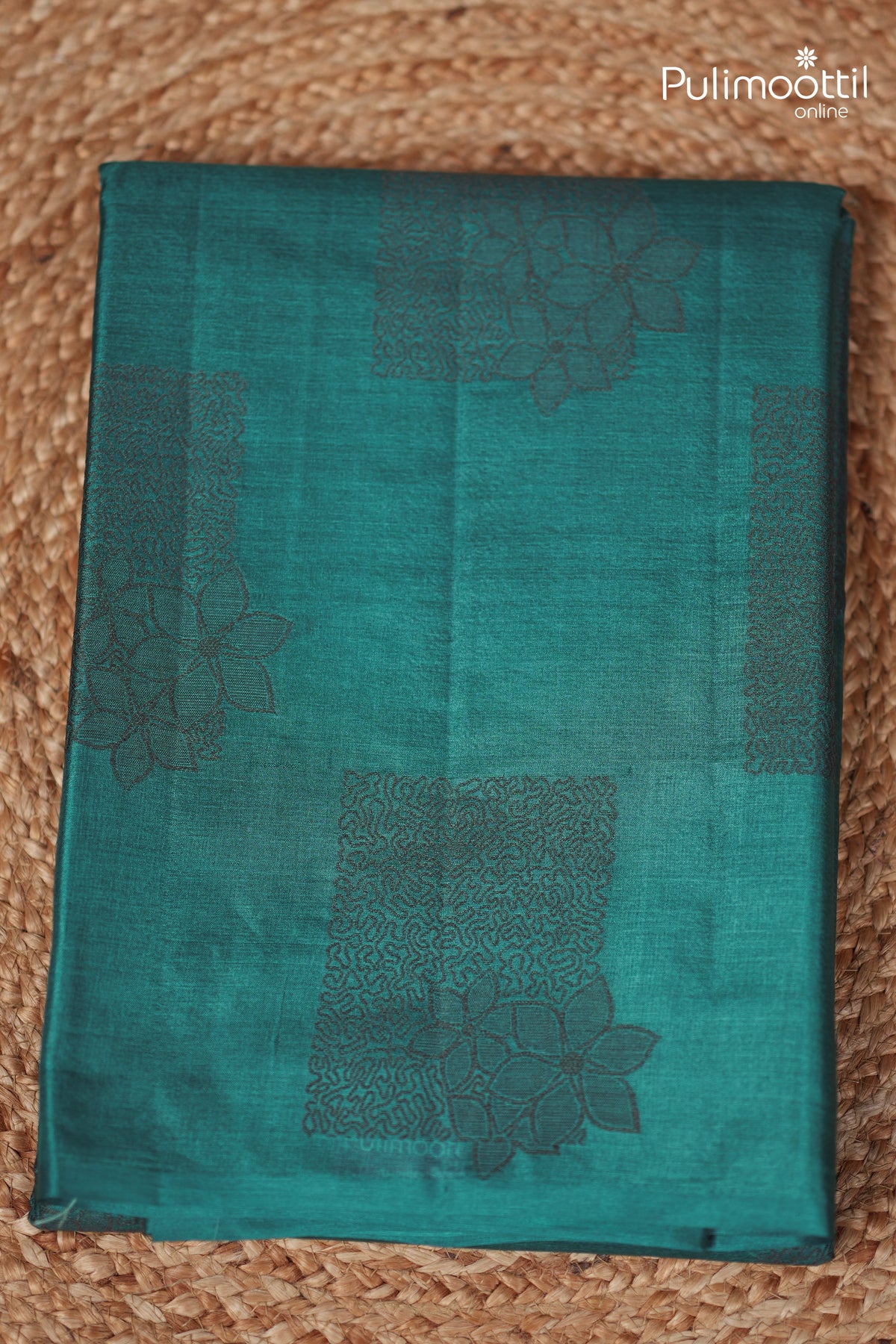 Dark Sky Blue Colour Tussar Silk Saree
