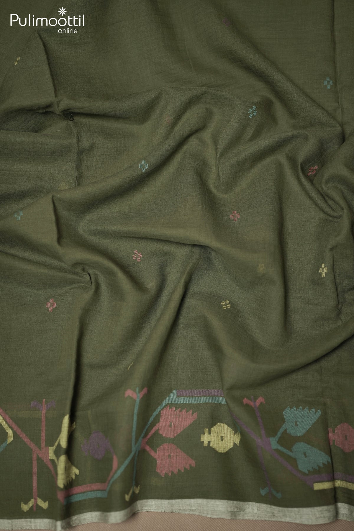 Olive Green Cotton Fabric