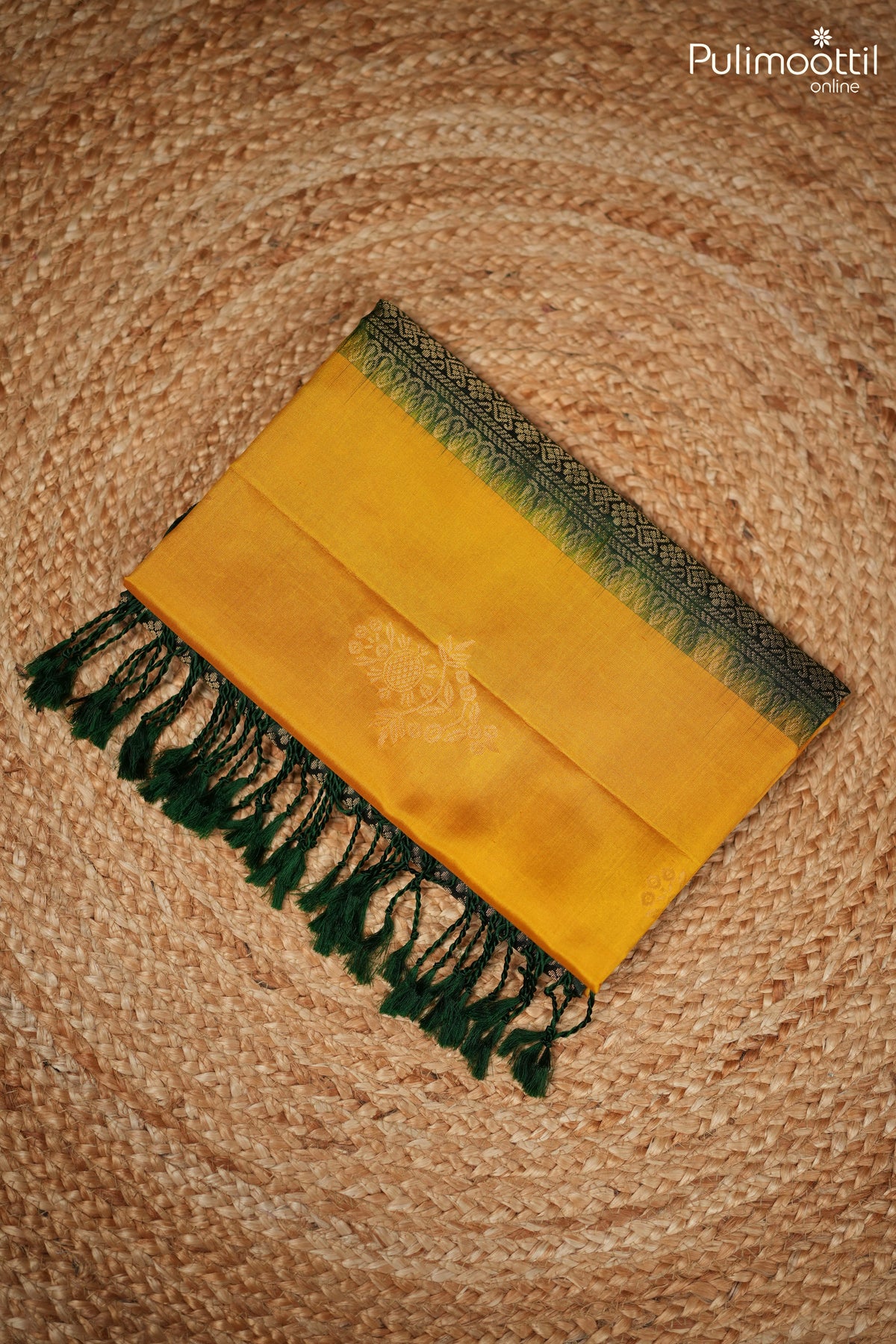 Mustard Yellow Colour Kanchipuram Soft Silk Saree