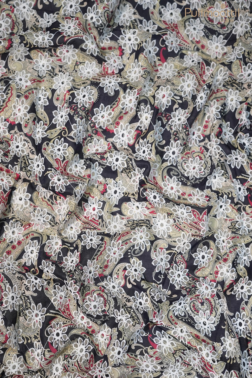 Black Colour Hakoba Fabric