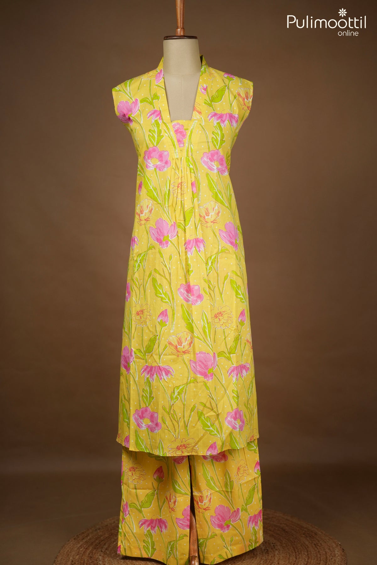 Lemon Green Cotton Co-ord Set.