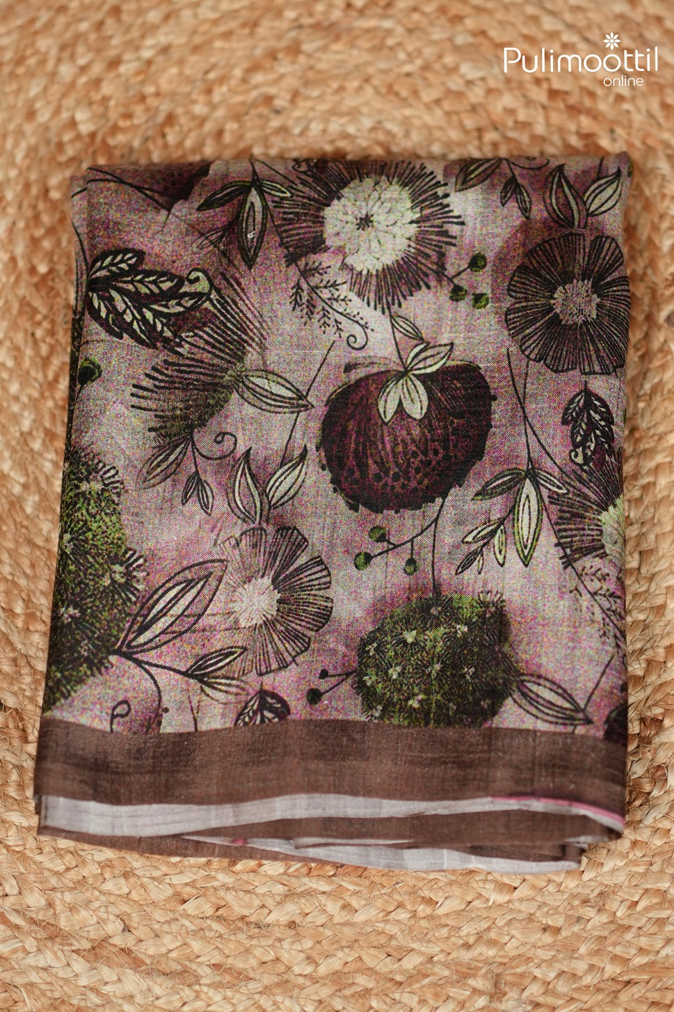 Multicolour Printed Soft Tussar Saree