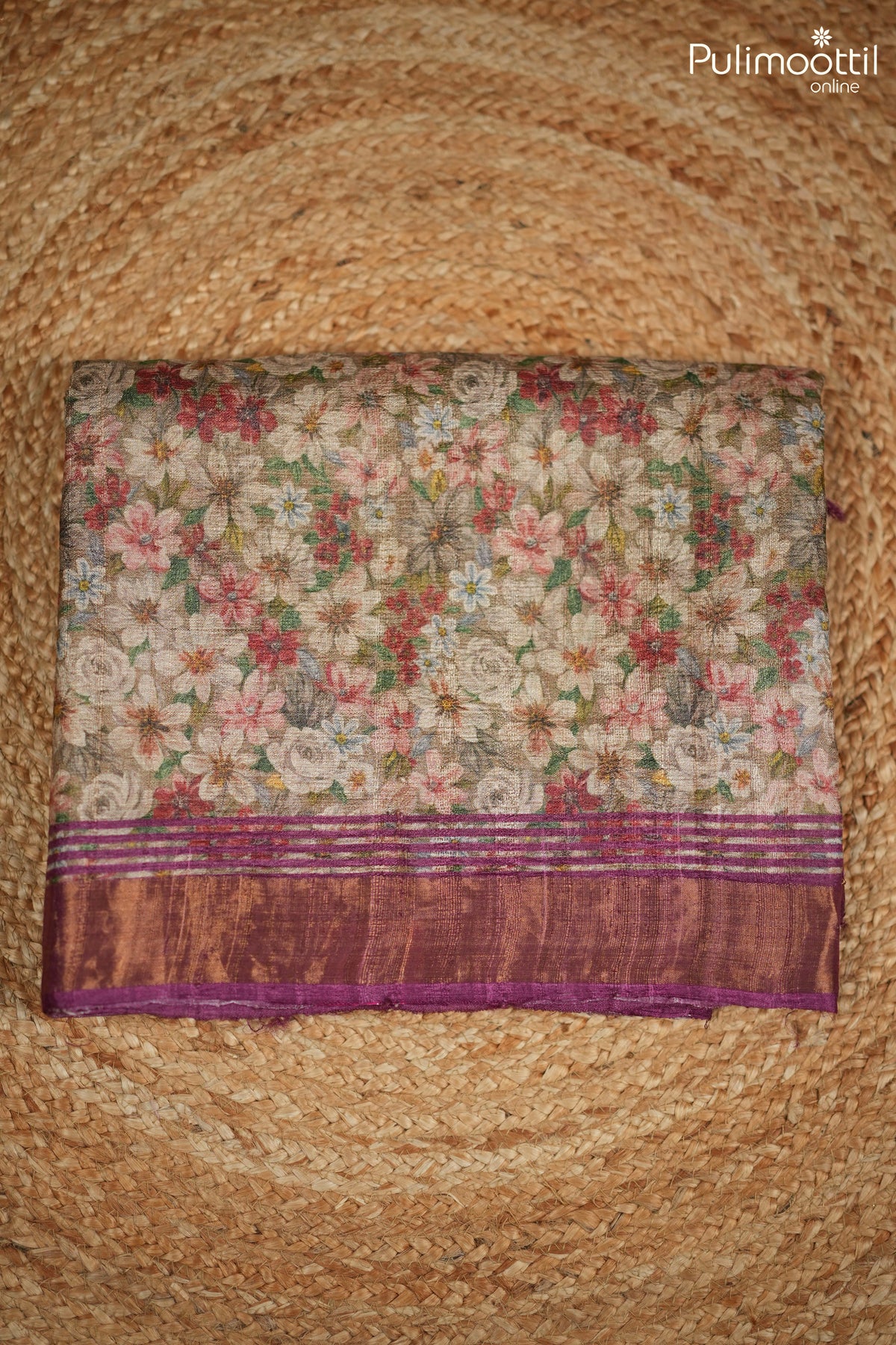 Multicolour Jute Silk Saree