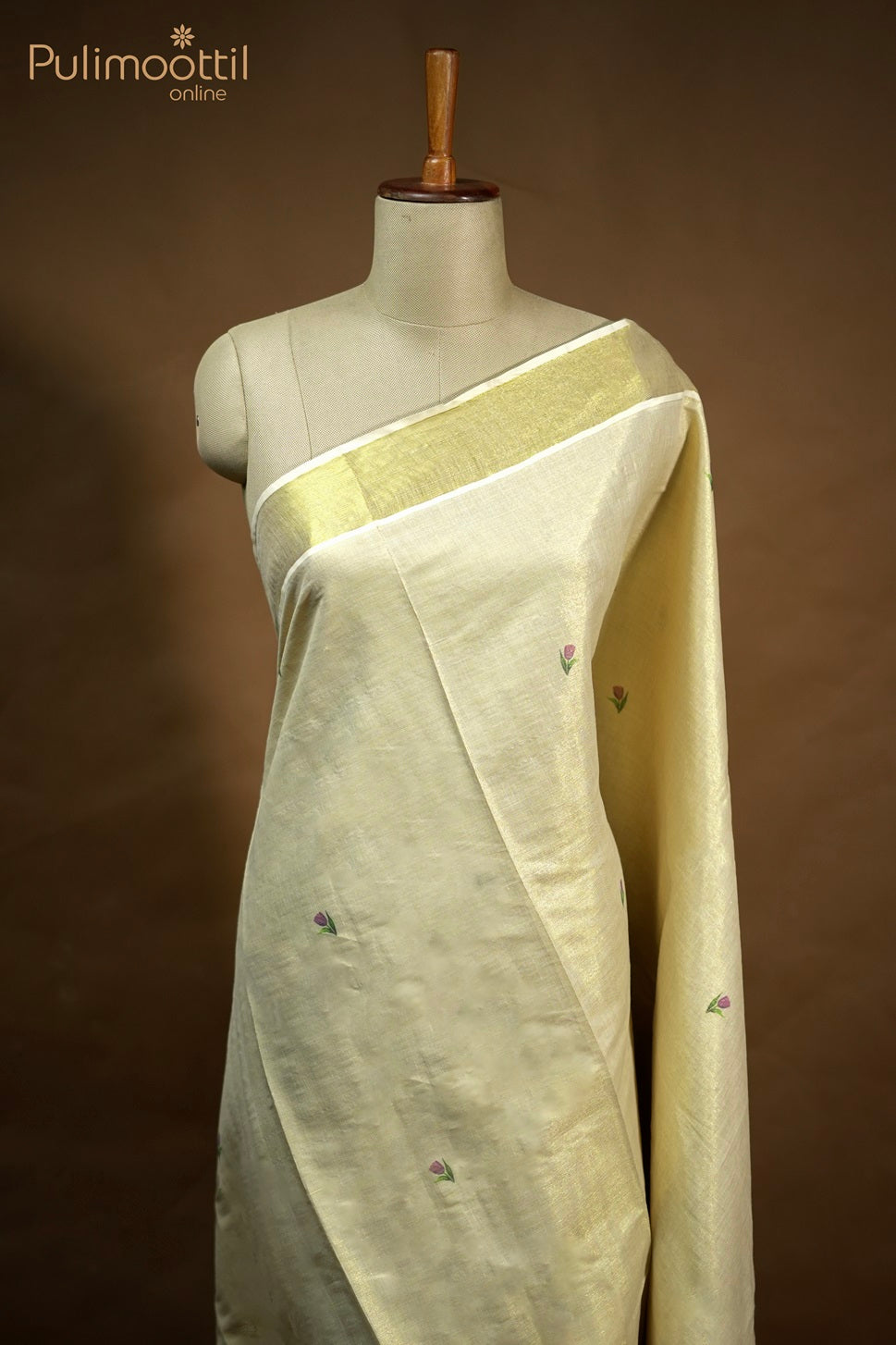 Golden Tissue Kerala Set Saree.