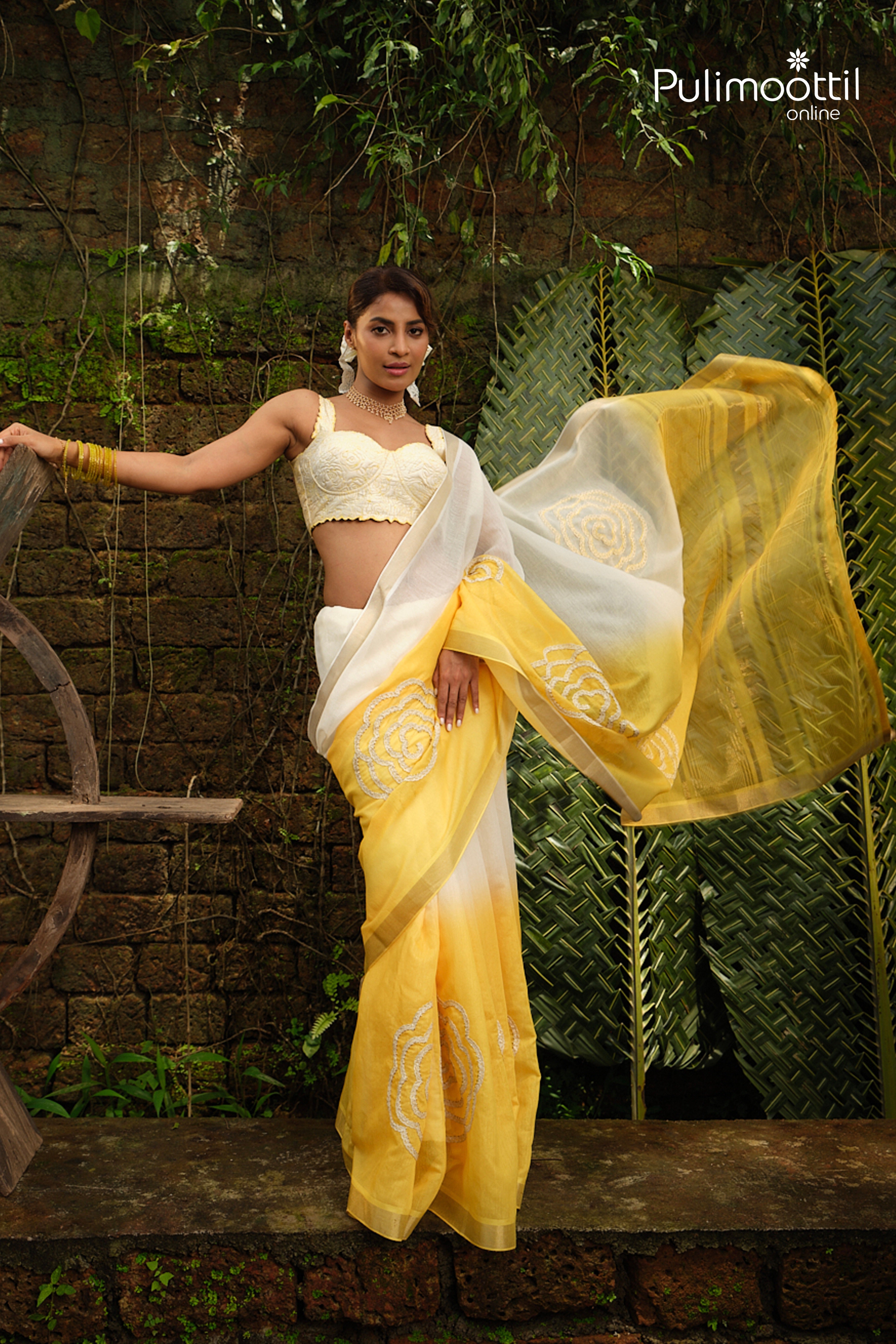 Semi Chanderi Traditional Ombre Saree