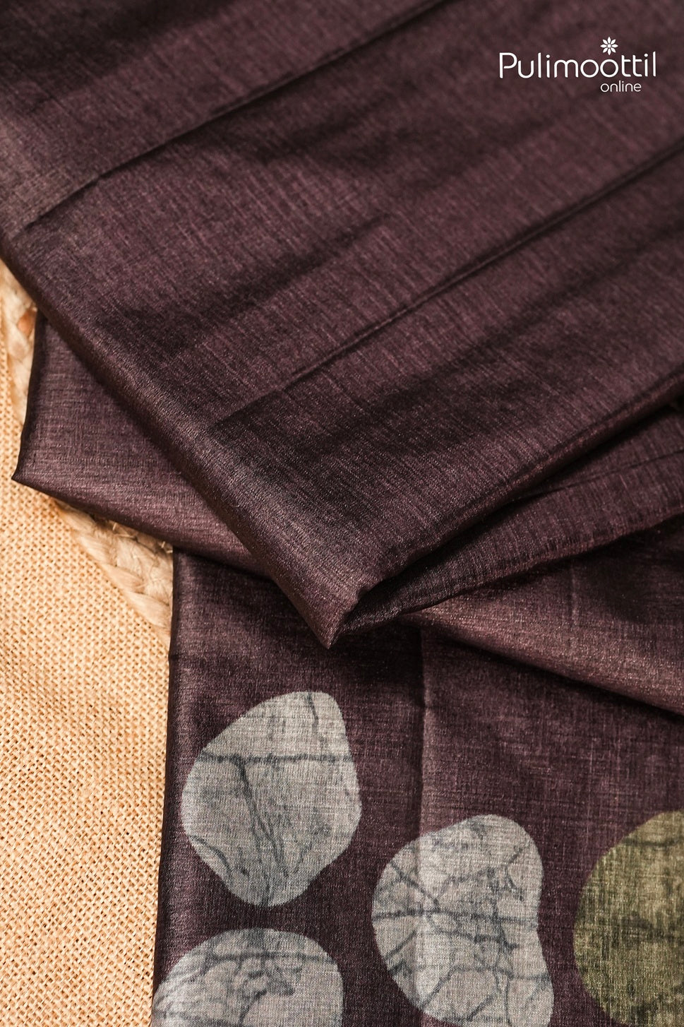 Dark Plum Colour Tassur Silk Saree