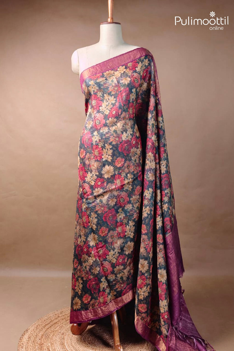MultiColour Jute Silk Saree