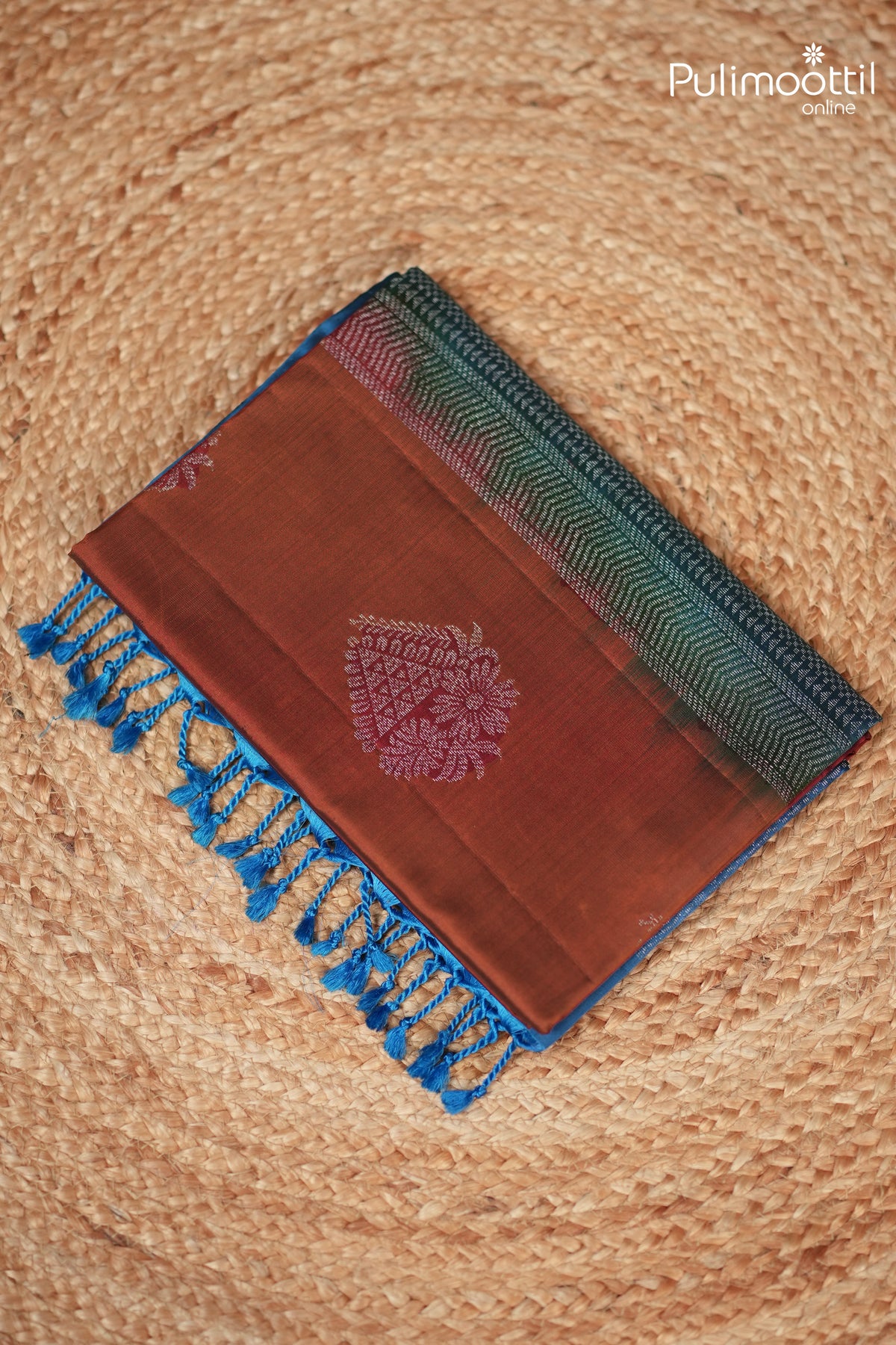 Brick Colour Kanchipuram Soft Silk Saree