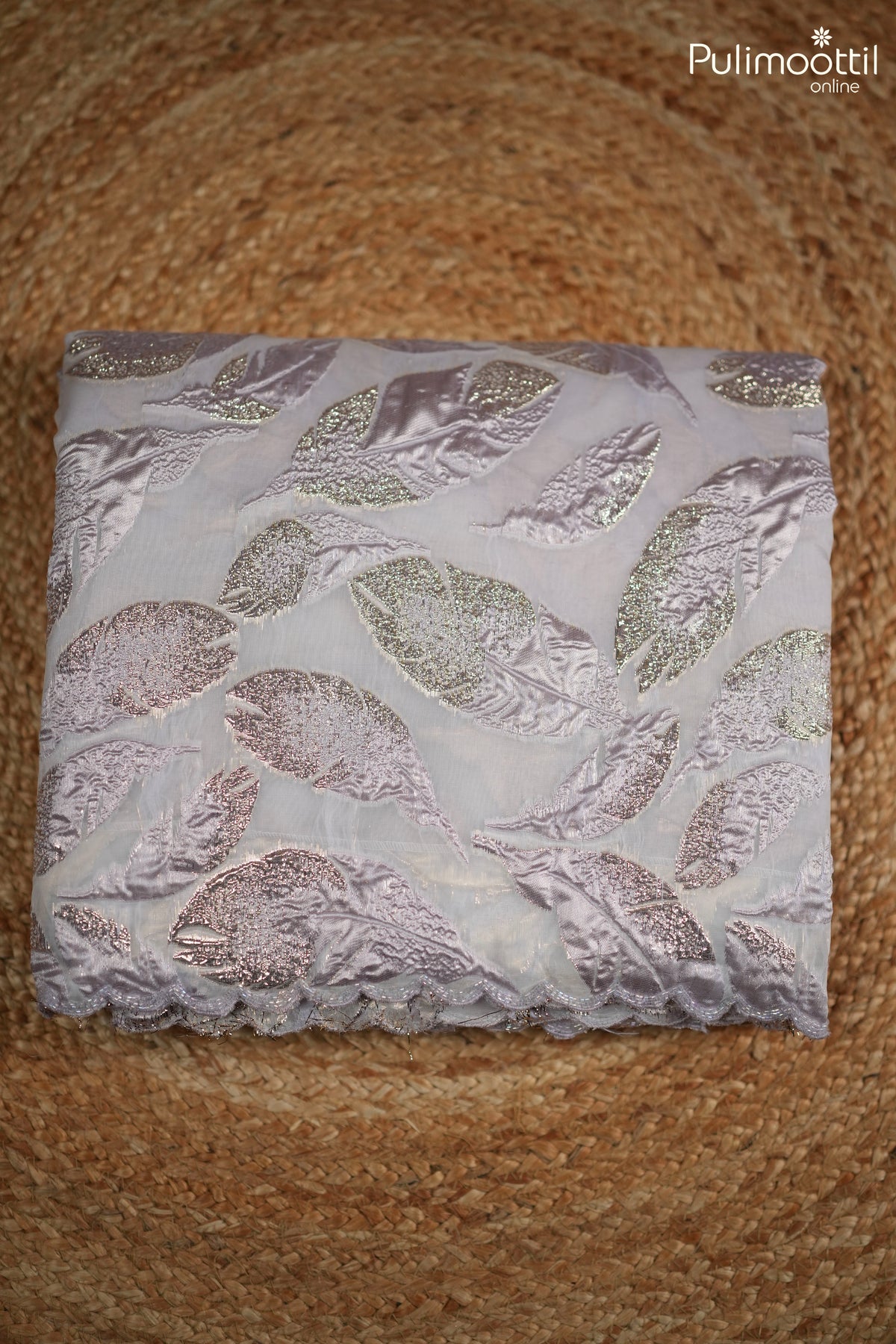 Lavender Colour Turkish Organza Designer Saree