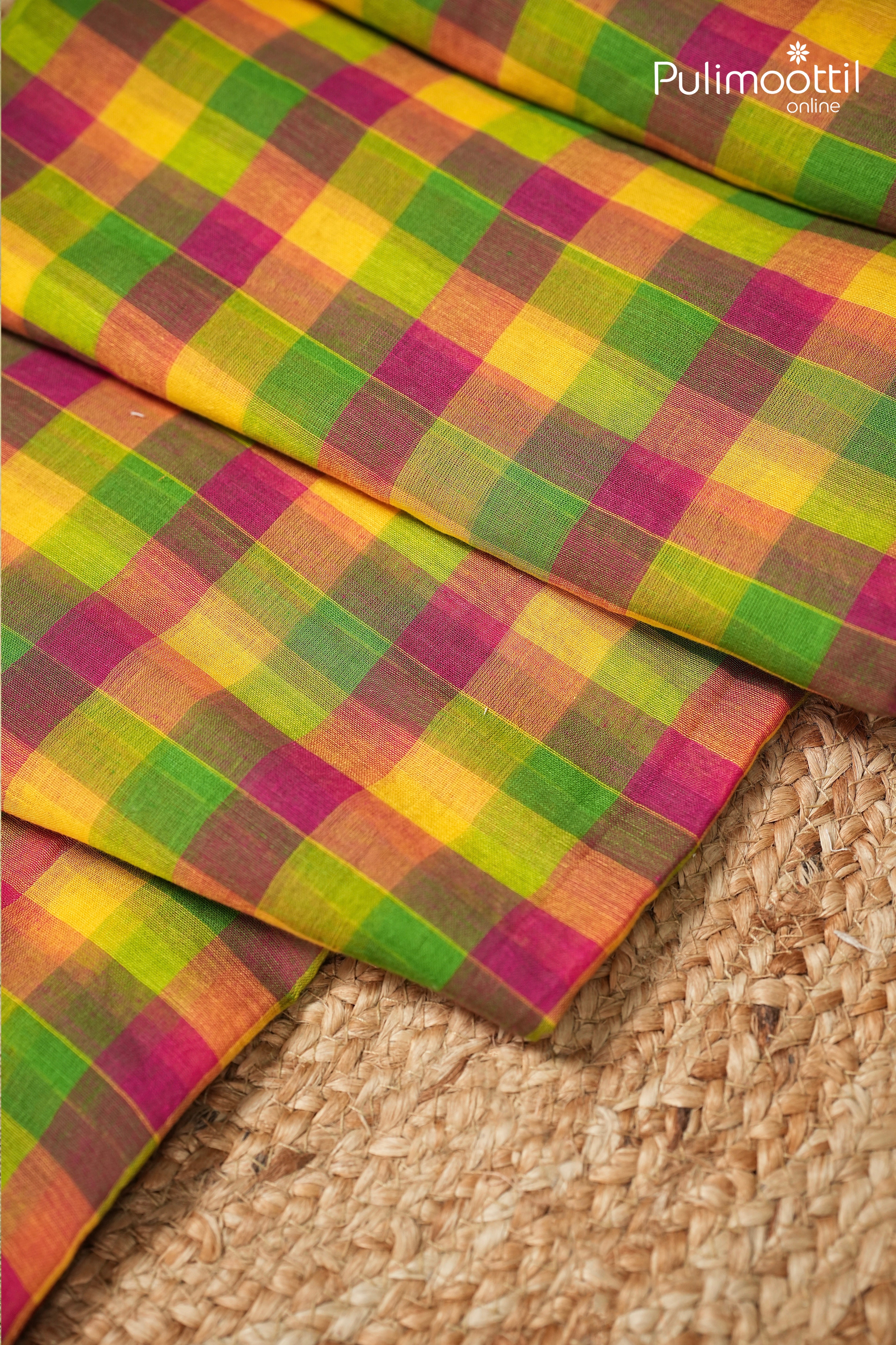 Madras Check Mul Cotton Saree
