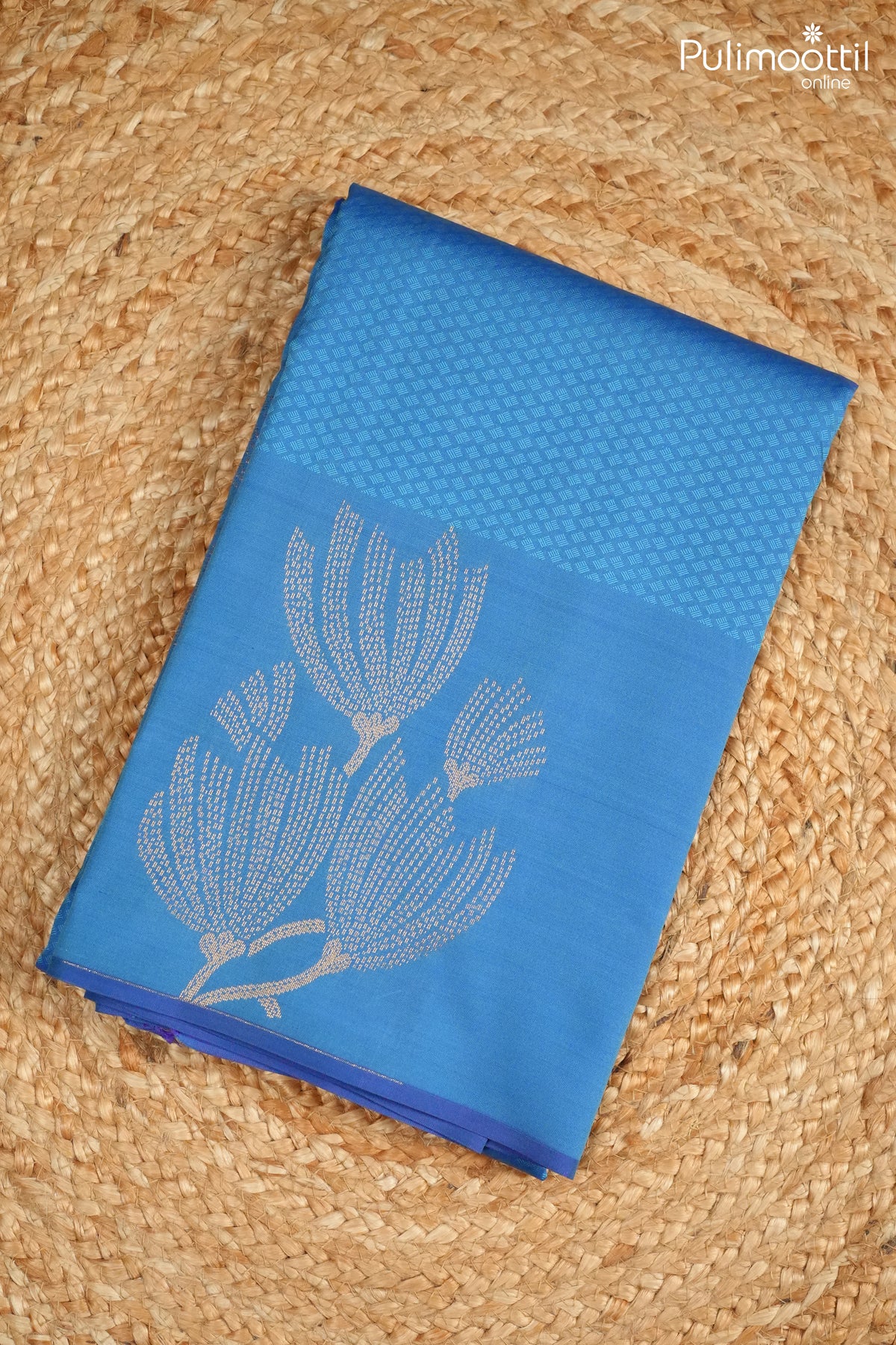 Cerulean Blue Kanchipuram Saree