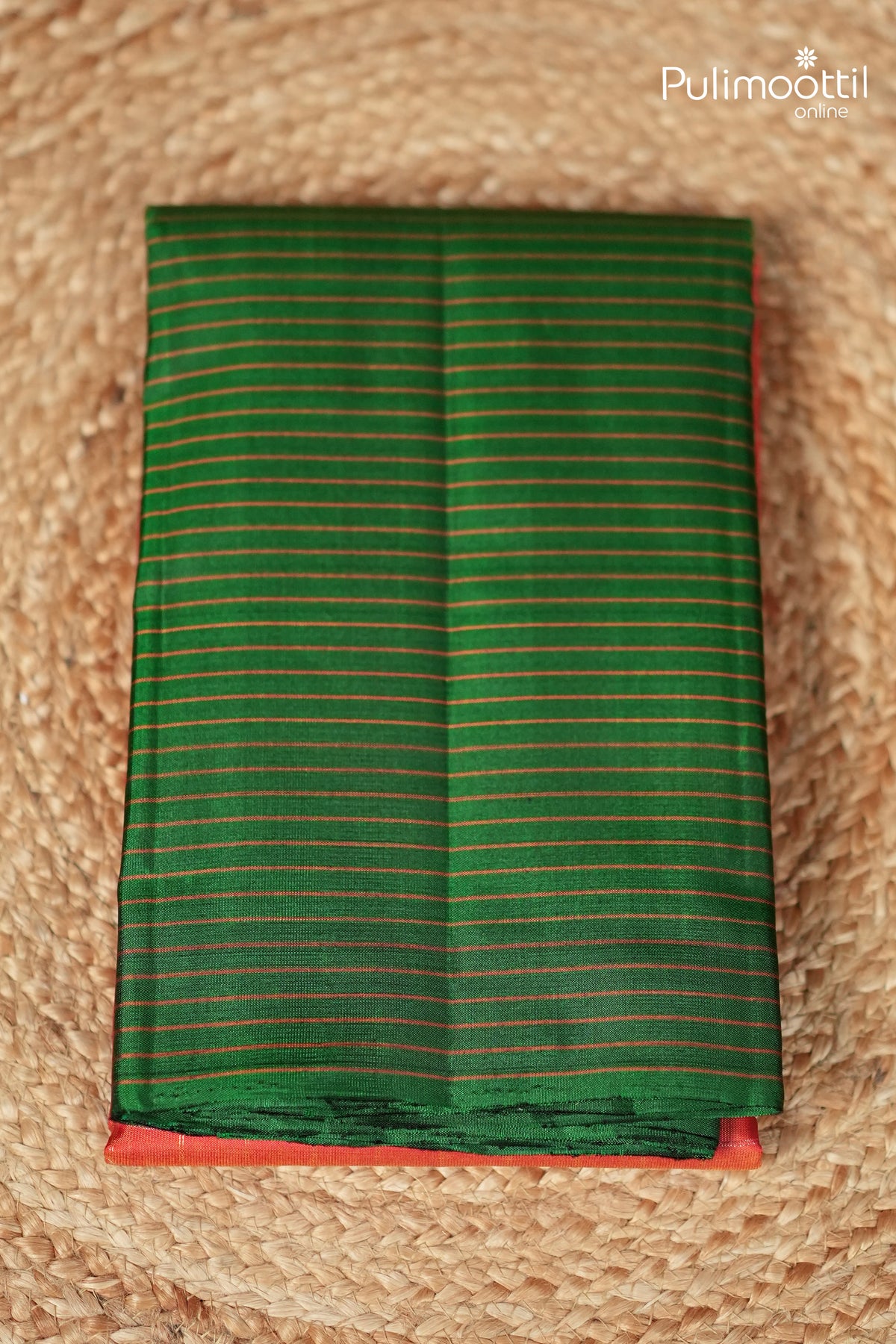 Red Orange Colour Kanchipuram Soft Silk Saree