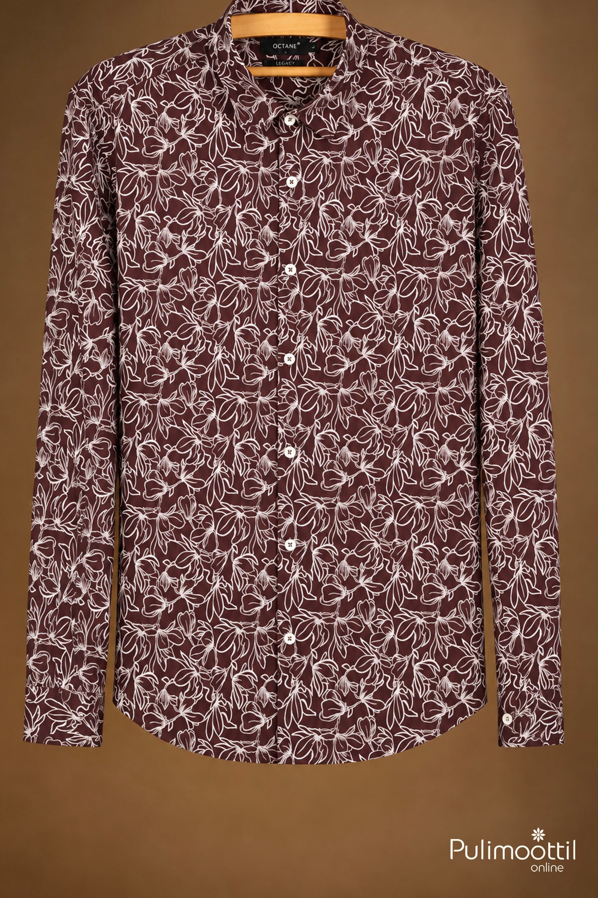 Maroon Brown Color Full Sleeve Mens Shirt