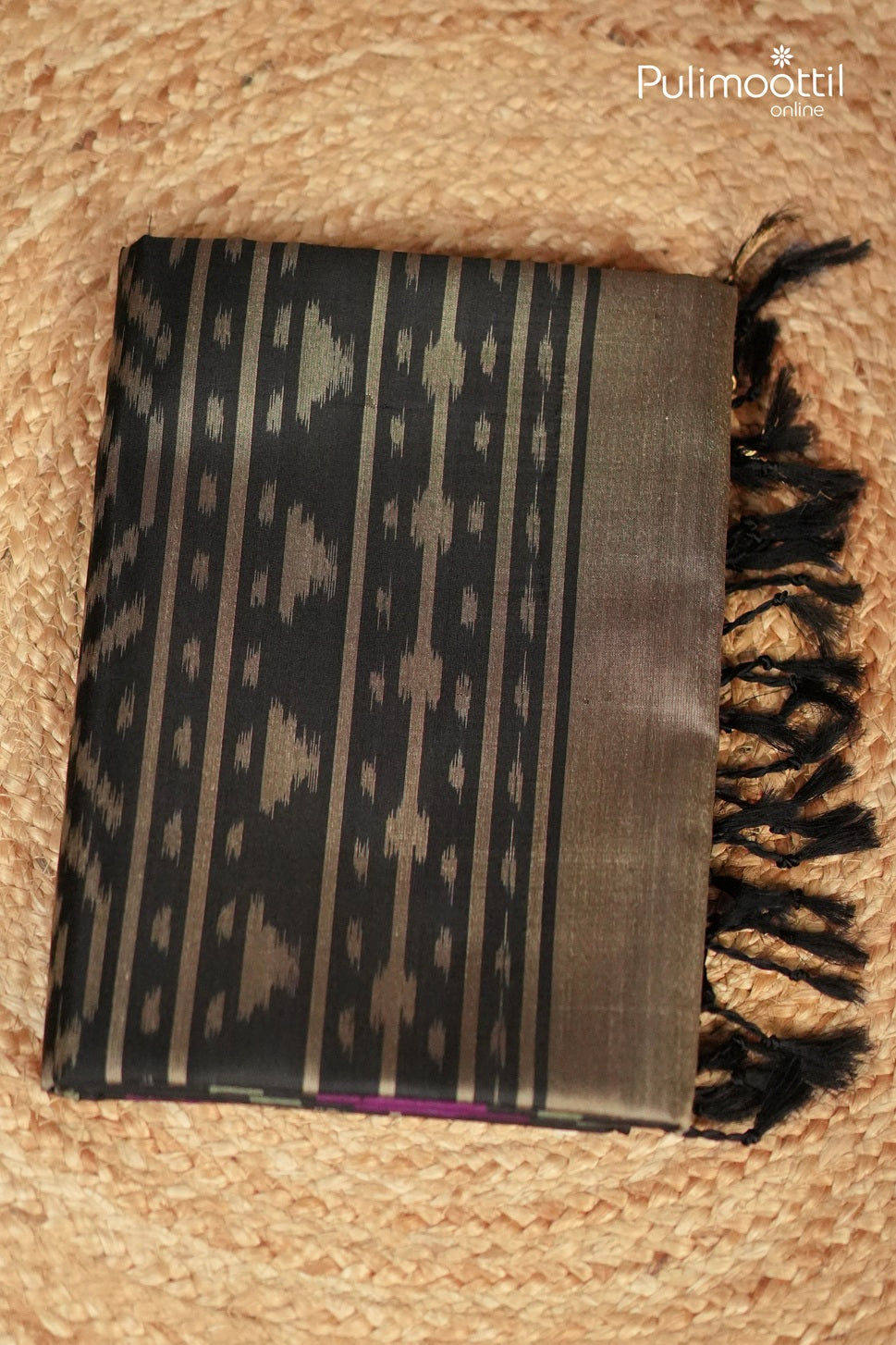 Black Colour Kanchipuram Soft Silk Saree