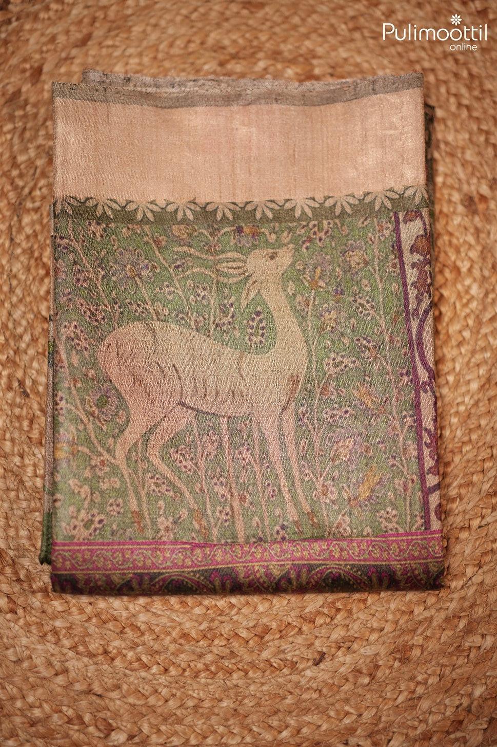 Multicolor Jute Silk Saree