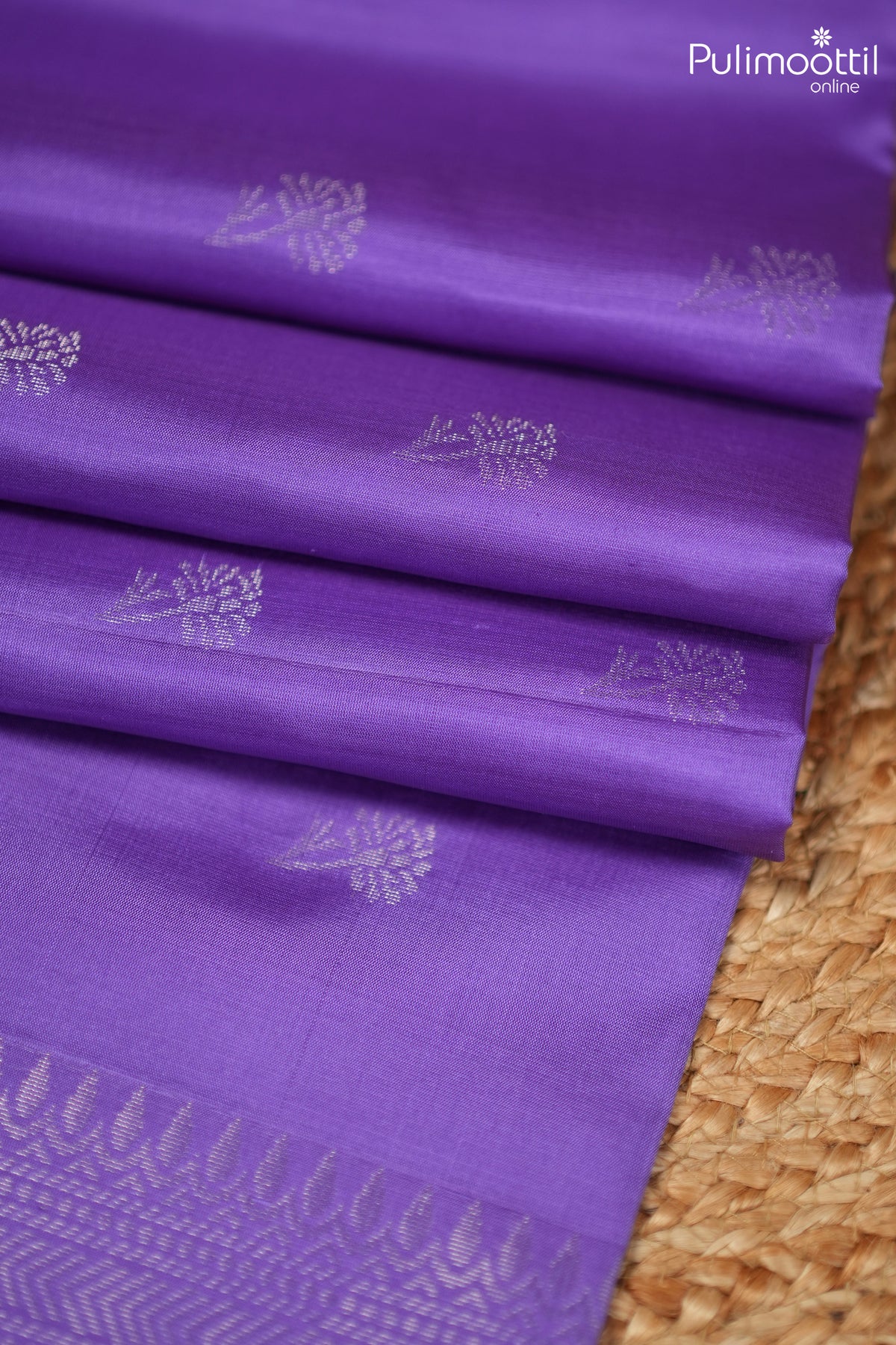 Violet Colour Kanchipuram Silk Saree.