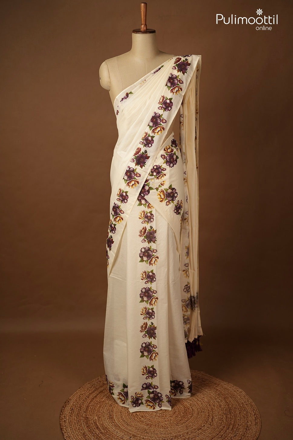 Onam Special Kerala Traditional Cotton Off White Set Mundu