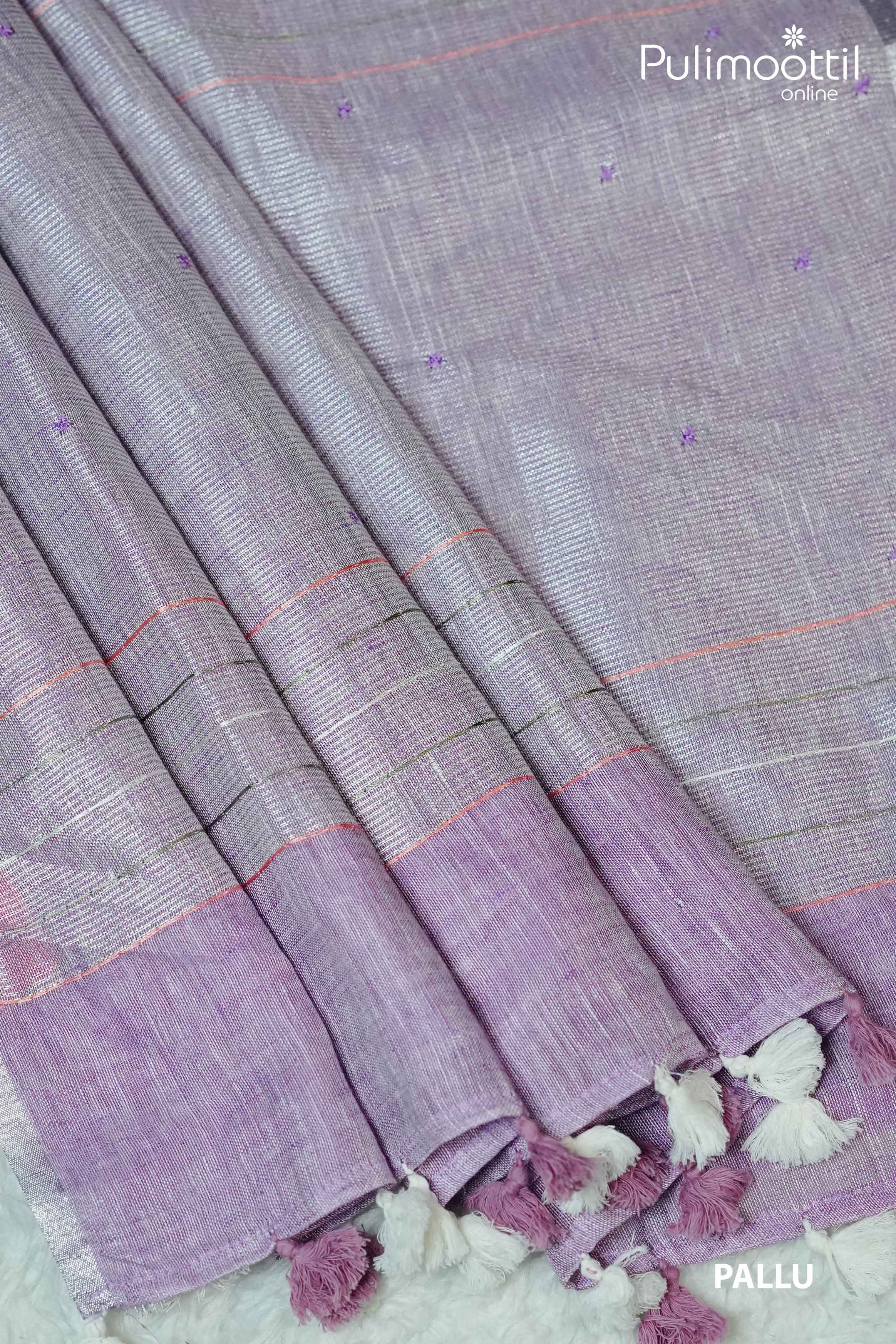 Lavender Colour Linan Saree.