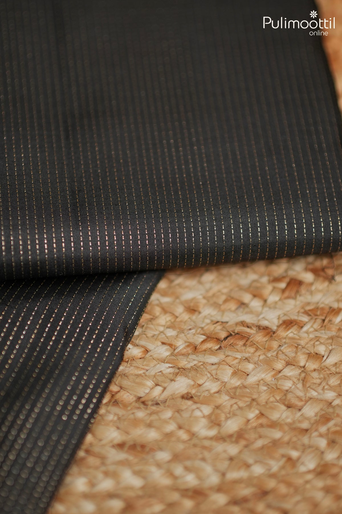 Black Colour Kanchipuram Designer Saree.