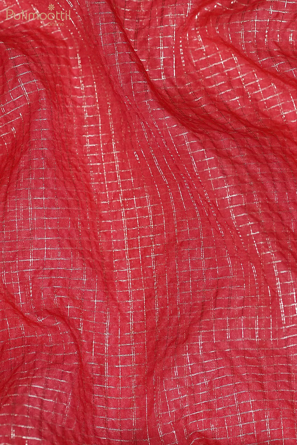 Chilli Red Colour Organza Fabric