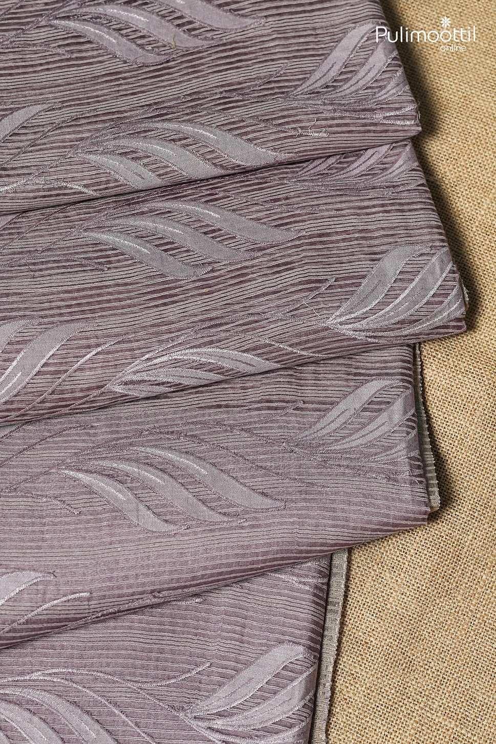 Lavender Colour Semi Tussar Saree