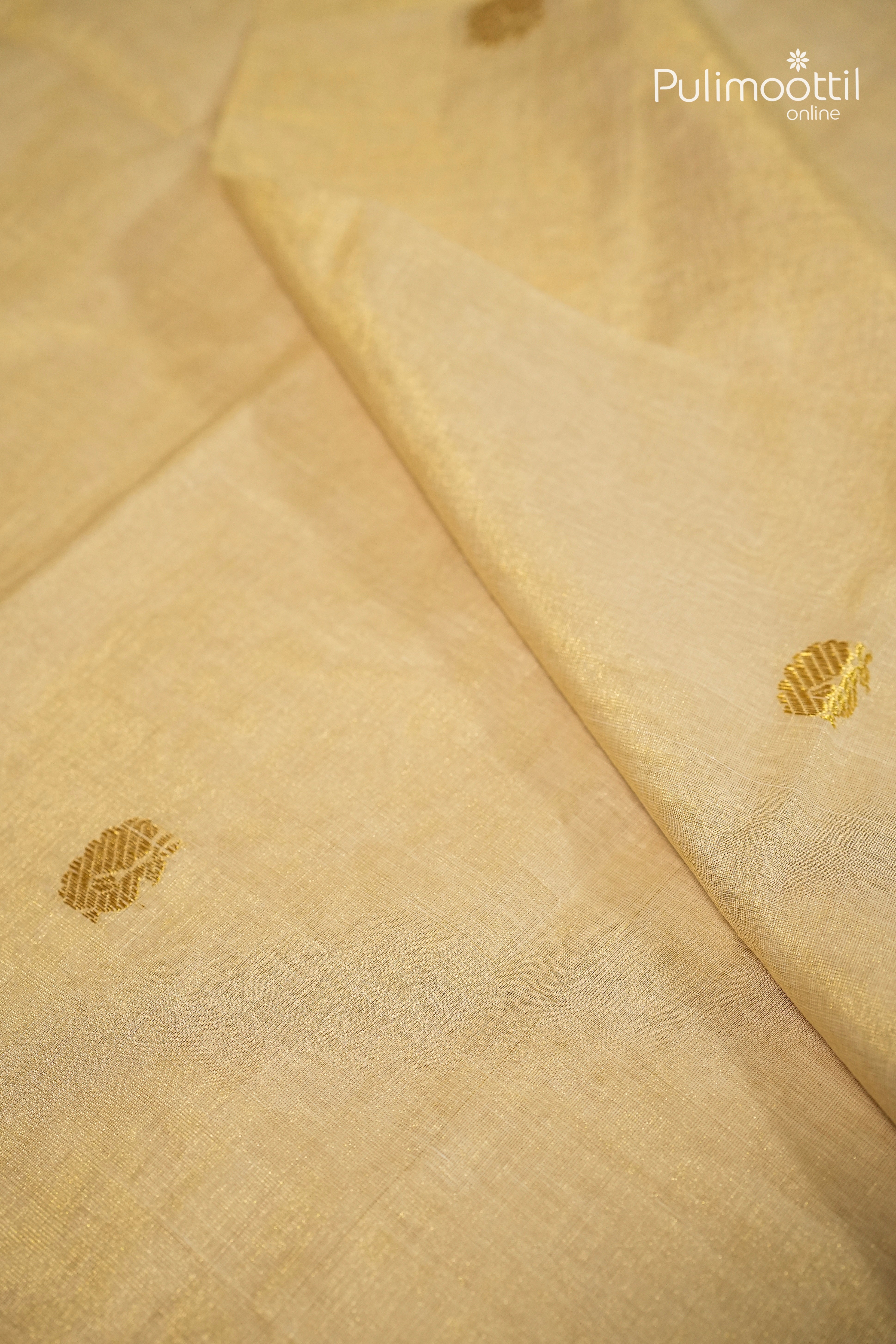 Kerala Traditional Golden Tissue Handloom Set Saree