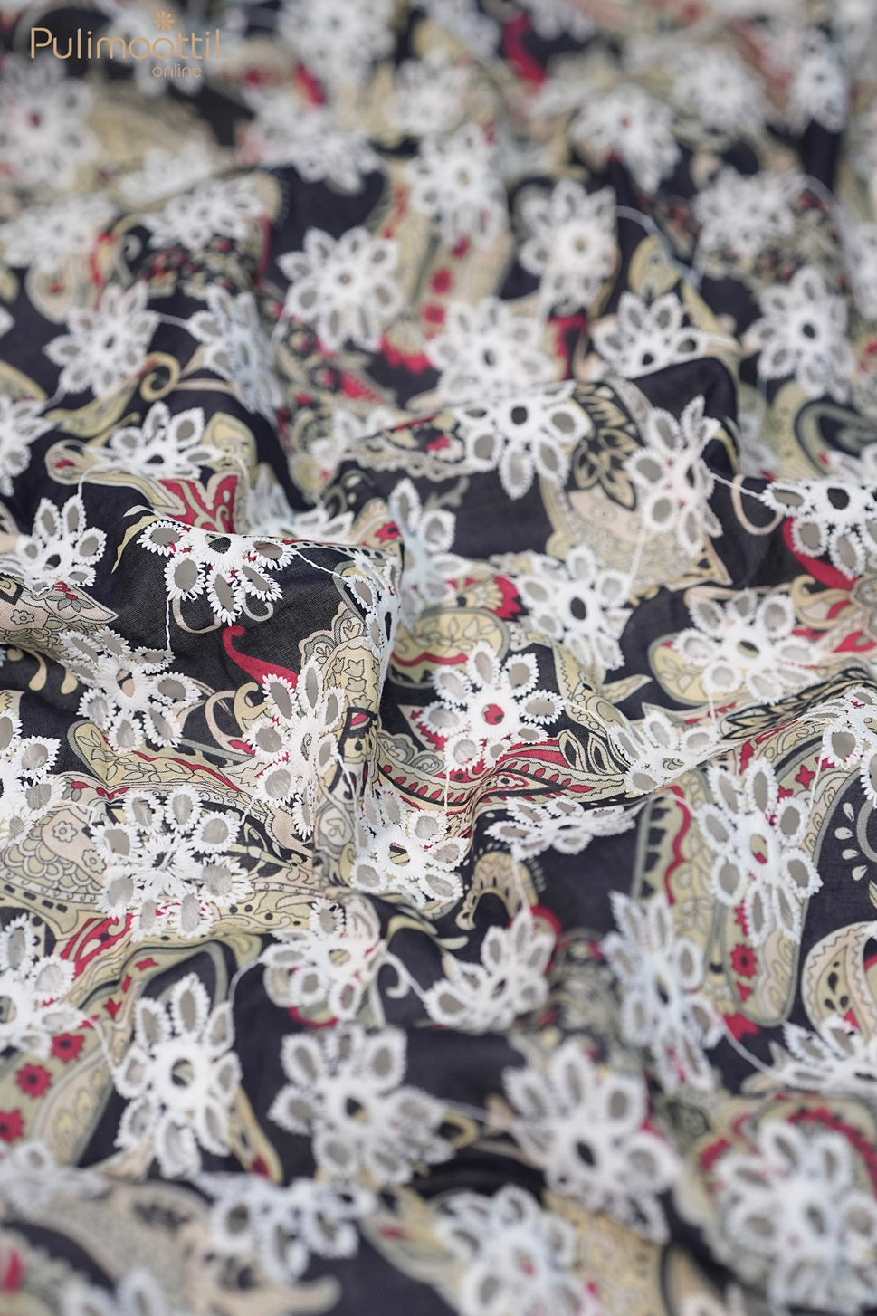 Black Colour Hakoba Fabric