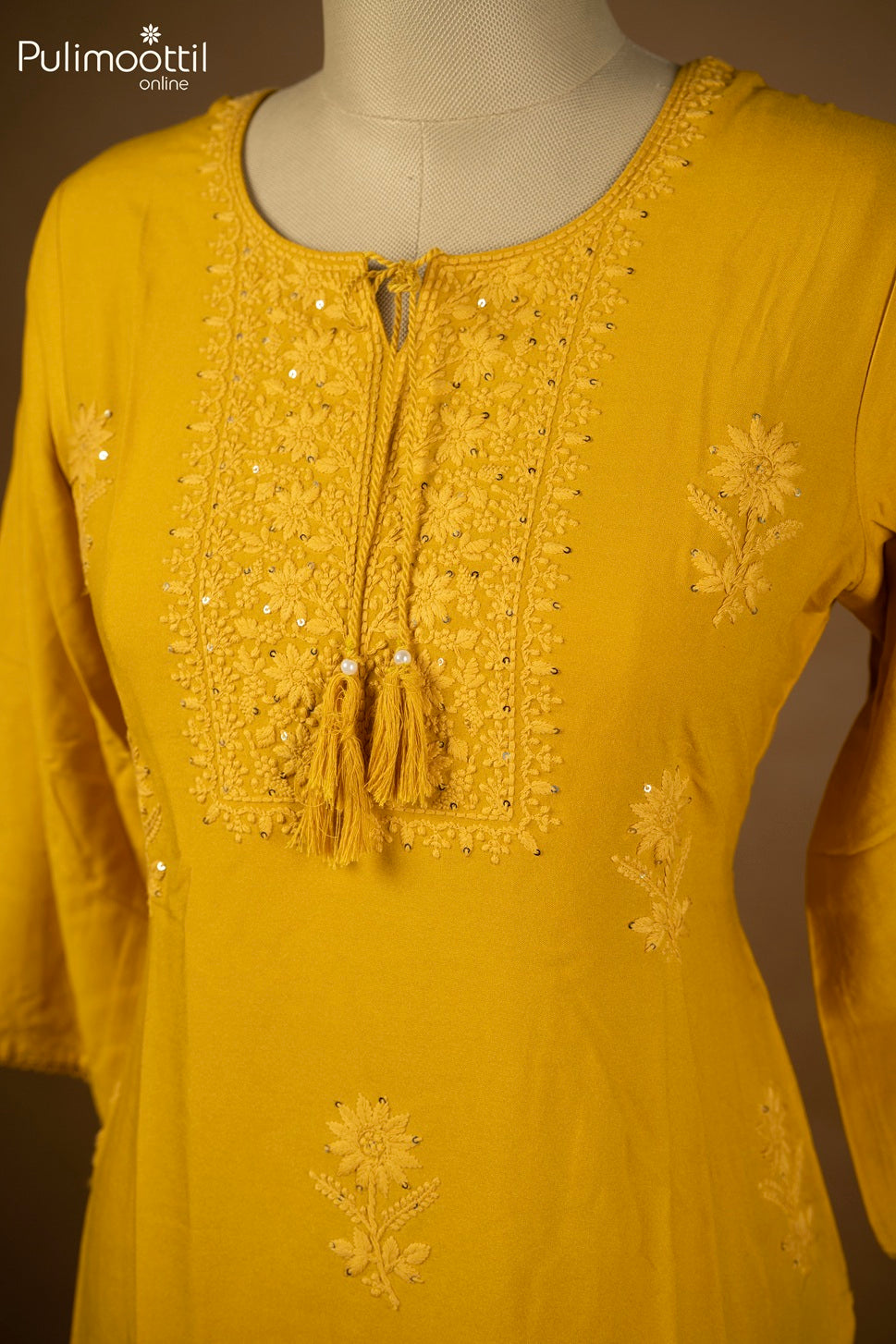 Yellow Color Slit Top