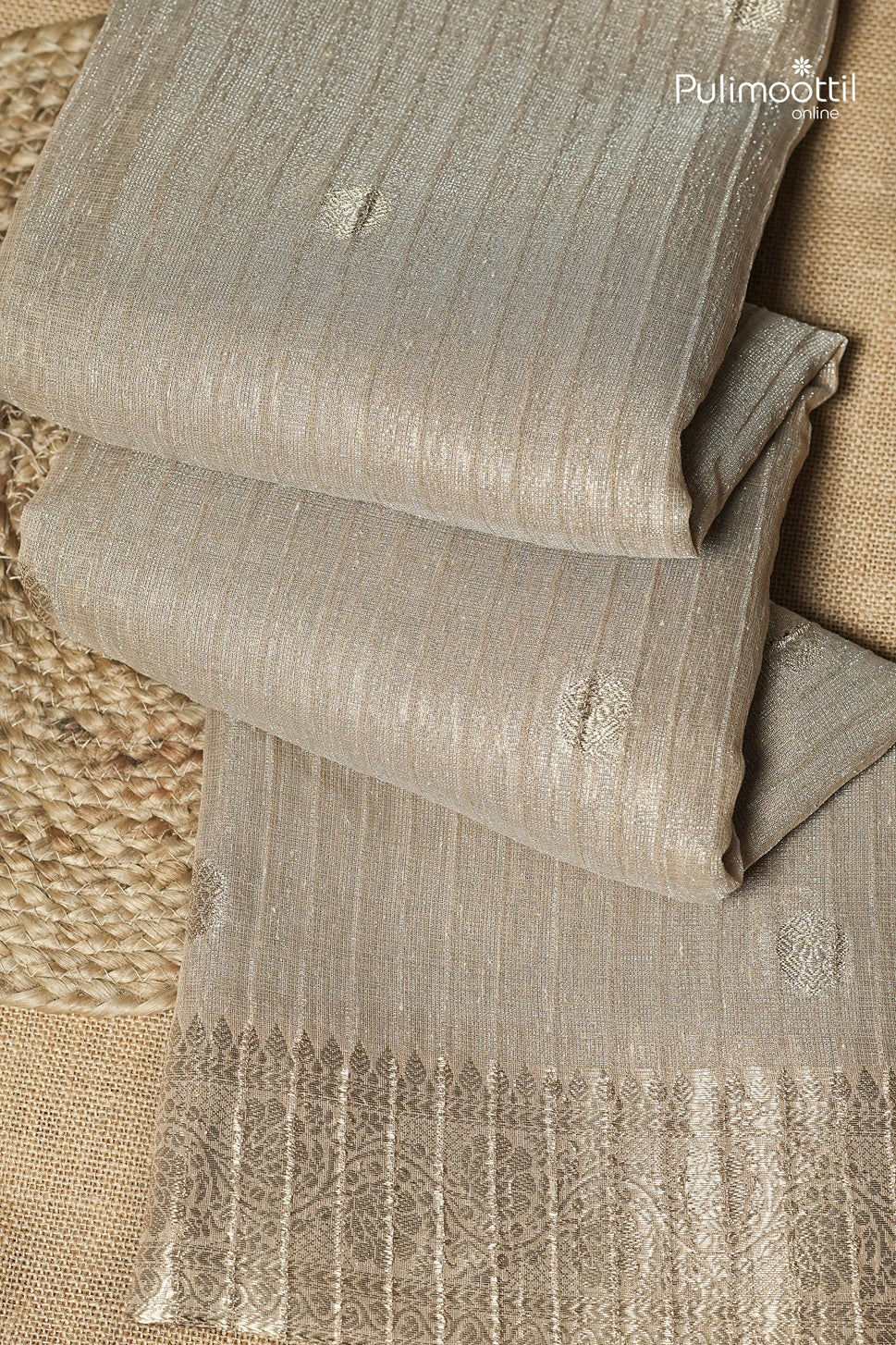 Chikoo Colour Semi Tissue Saree
