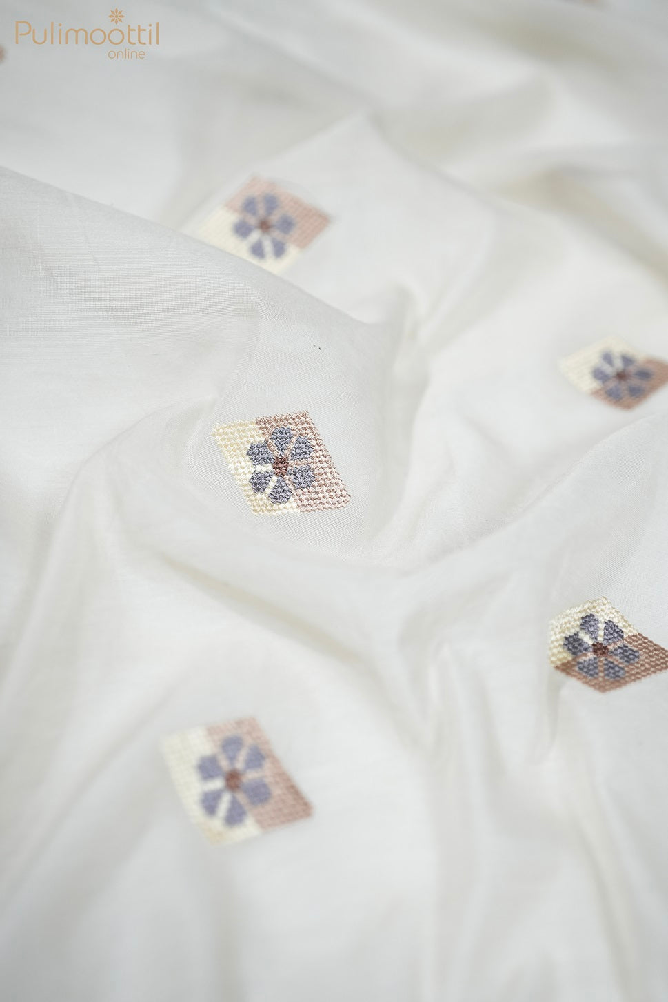 Off White Colour Chanderi Fabric
