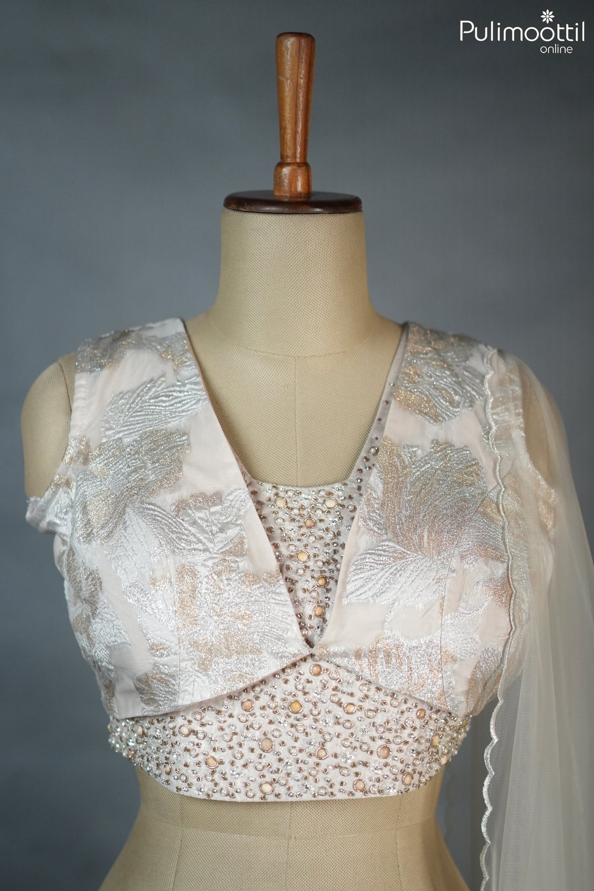 Ivory Color Turkish Organza Ethnic Wear