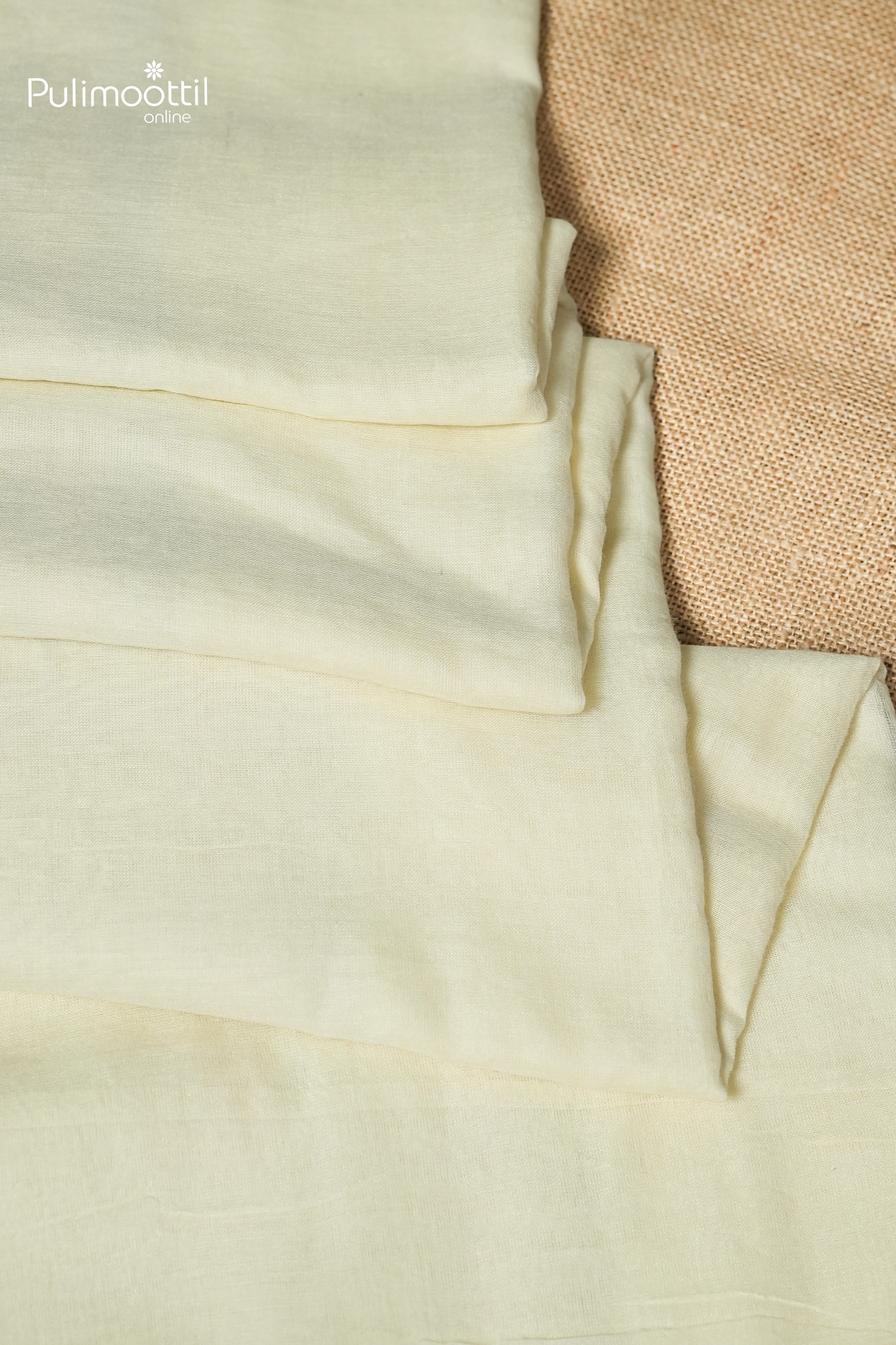 Offwhite colour Mul Cotton Saree
