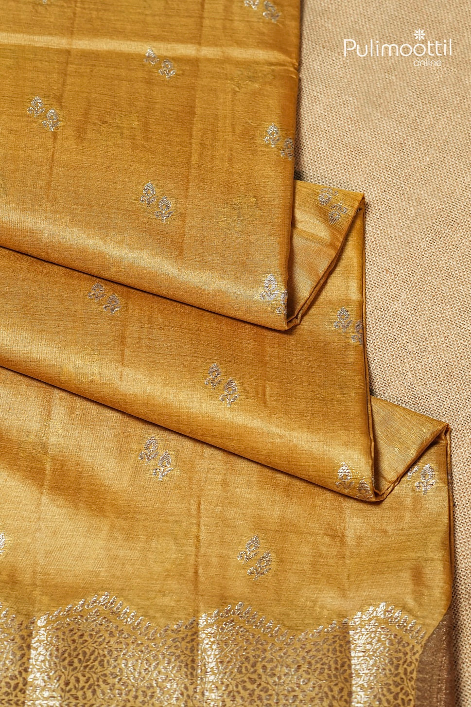 Golden Yellow Colour Tassur Silk Saree