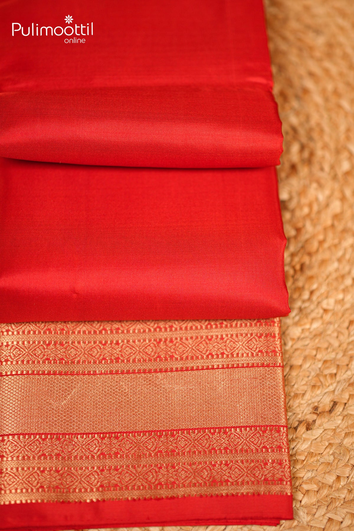 Chlly Red Colour Kanchipuram Soft Silk Saree