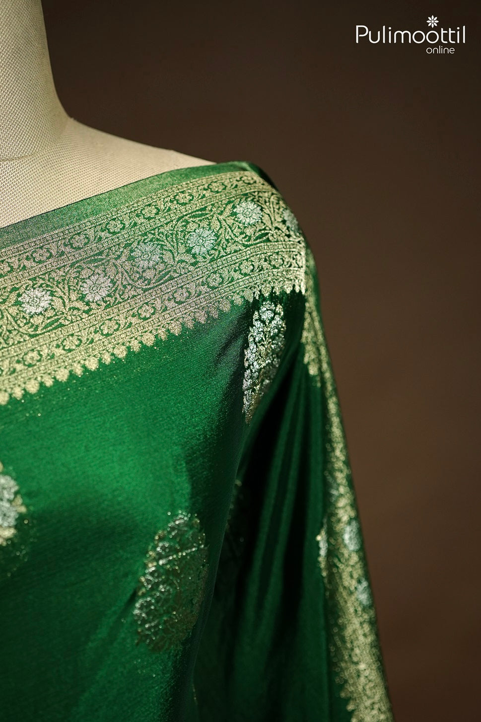 Green Colour Banarasi Silk Saree.