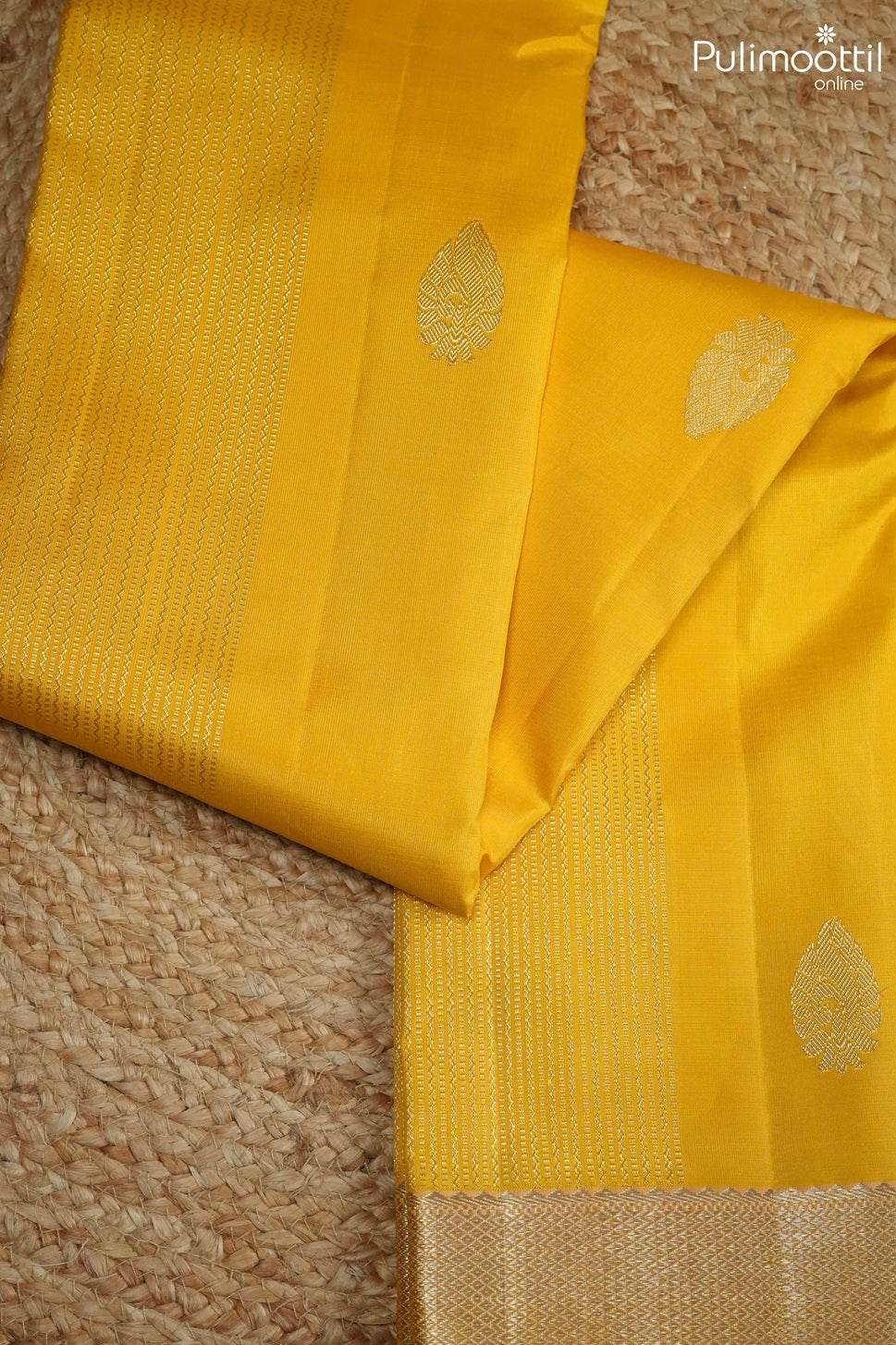 Mustard Yellow Colour Kanchipuram Saree
