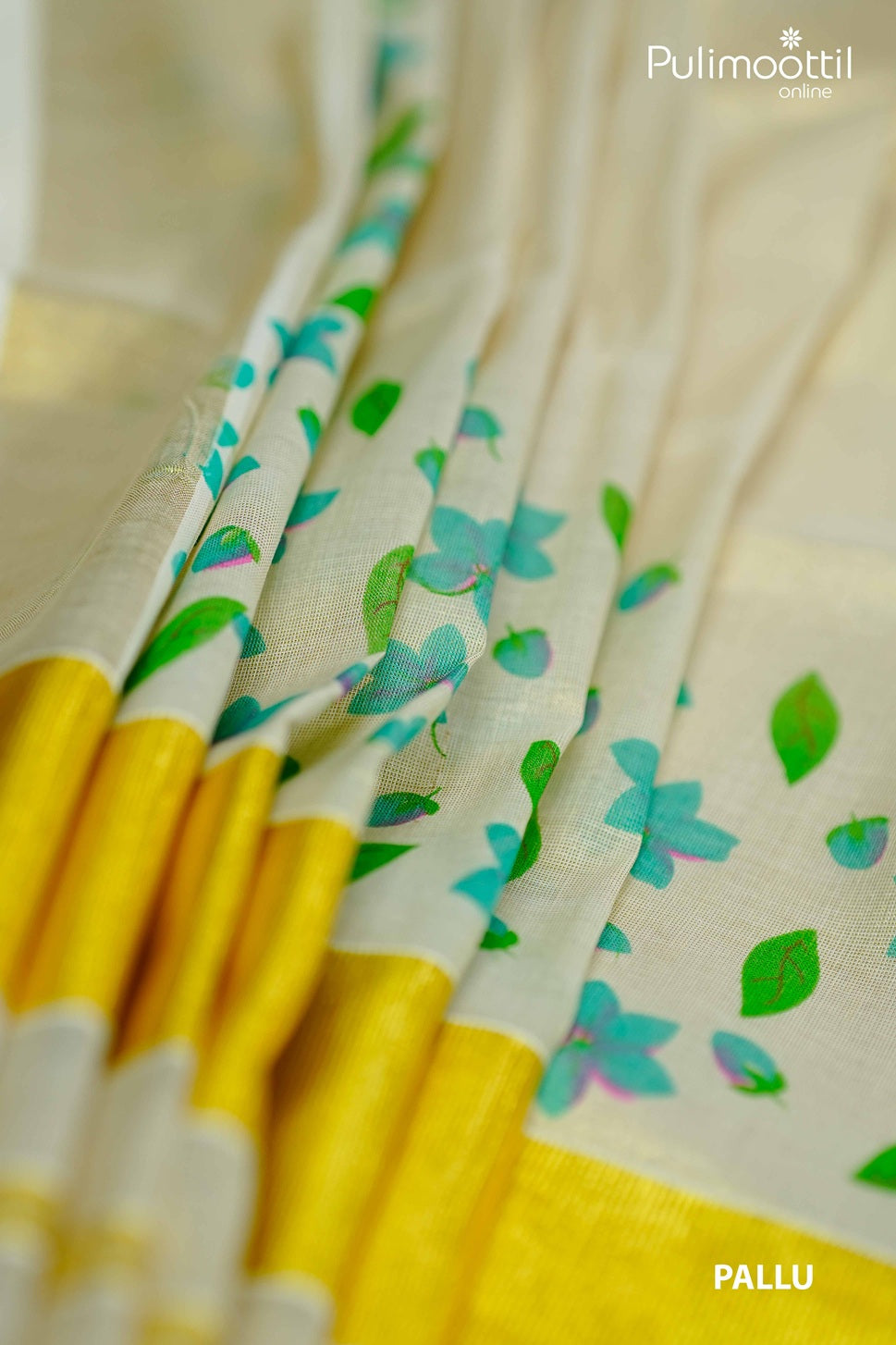 Kerala Traditional Golden Tissue Set Saree.