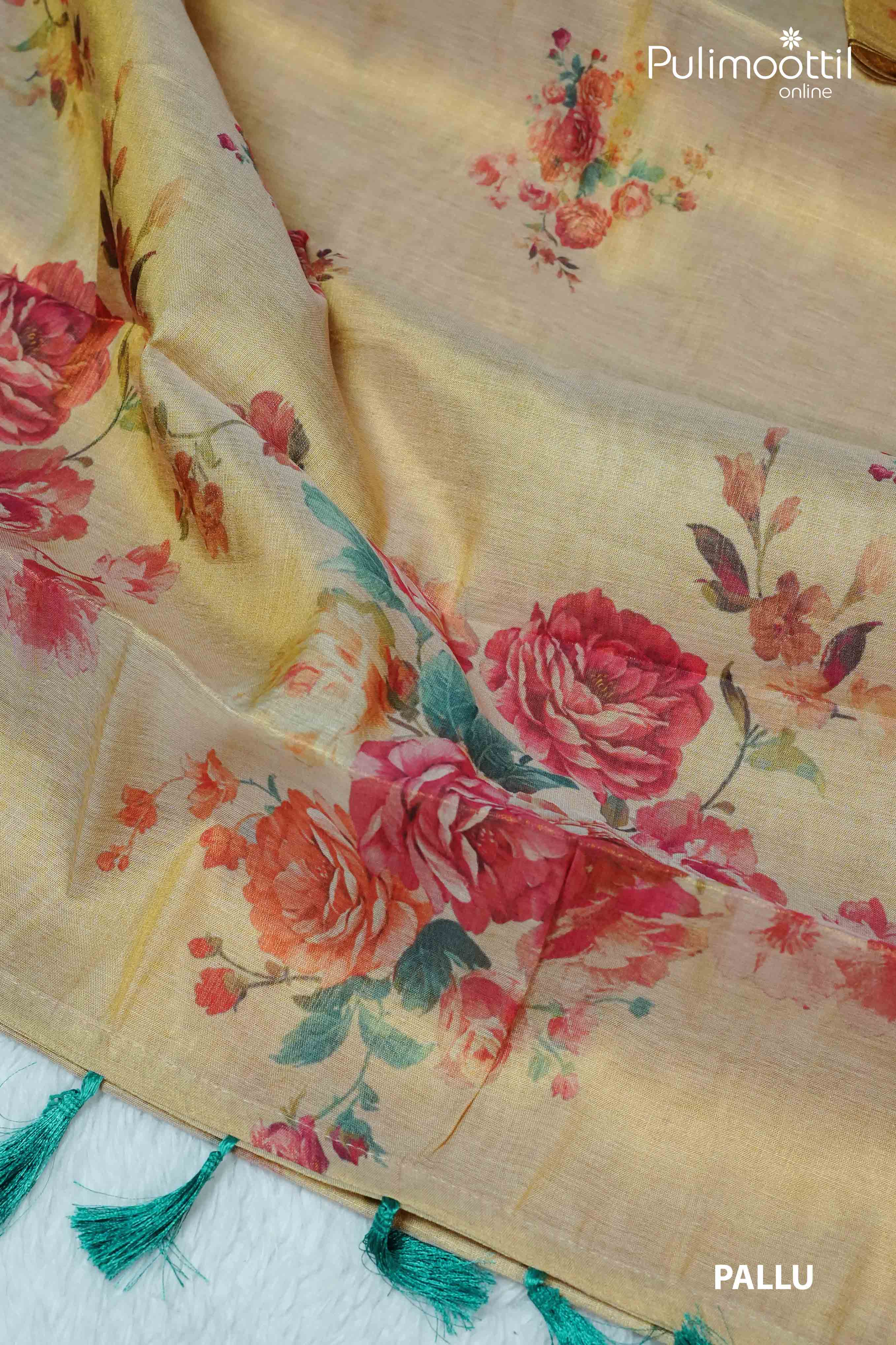 Golden Tissue Kerala Traditional Set Saree.